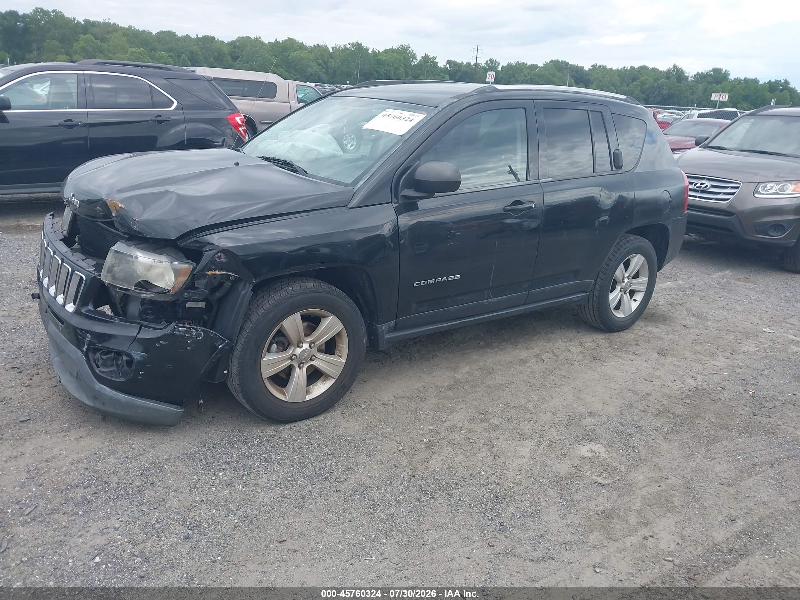 2014 Jeep Compass Sport Black vin: 1C4NJDBB7ED602077