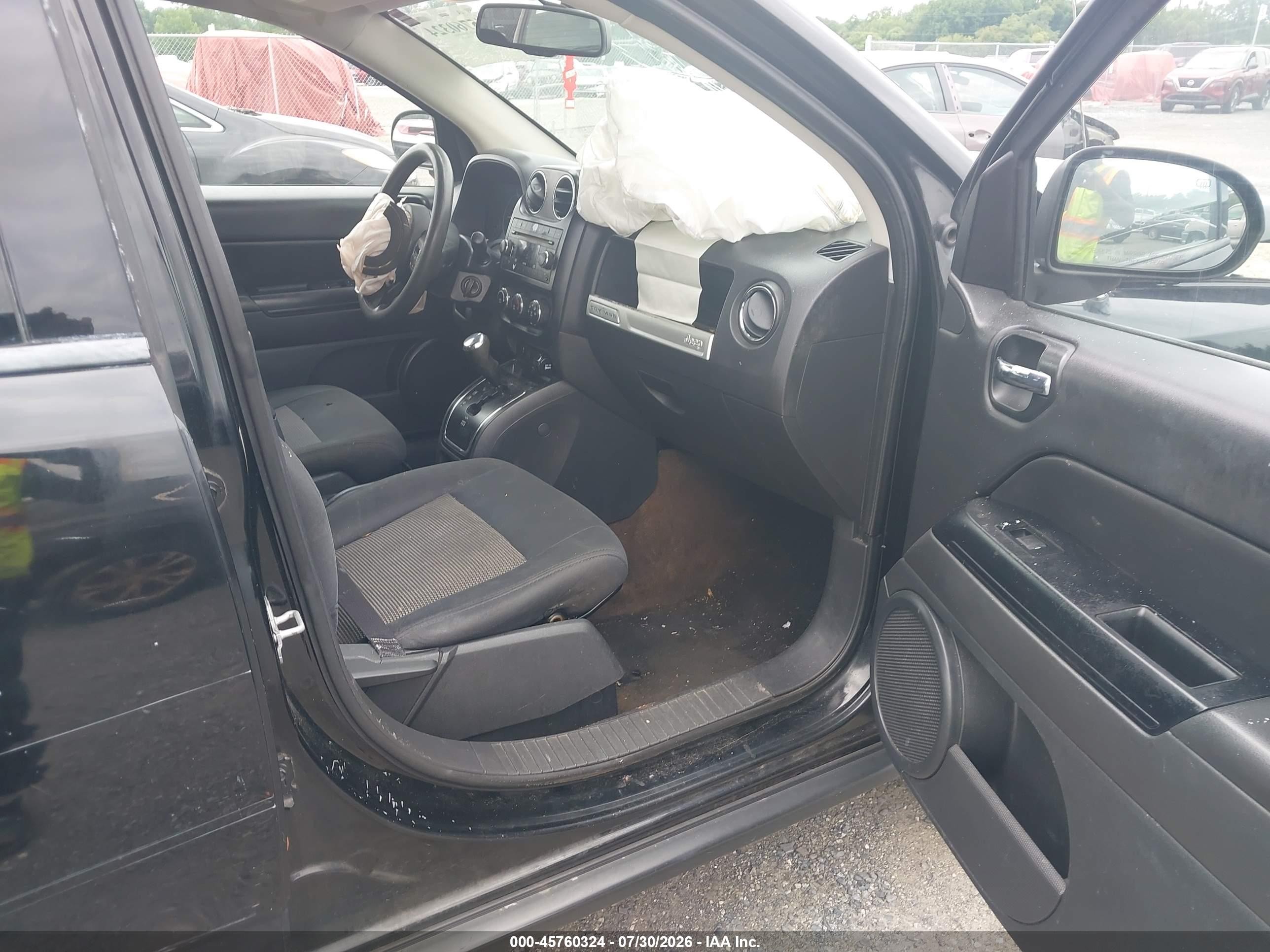 2014 Jeep Compass Sport Black vin: 1C4NJDBB7ED602077