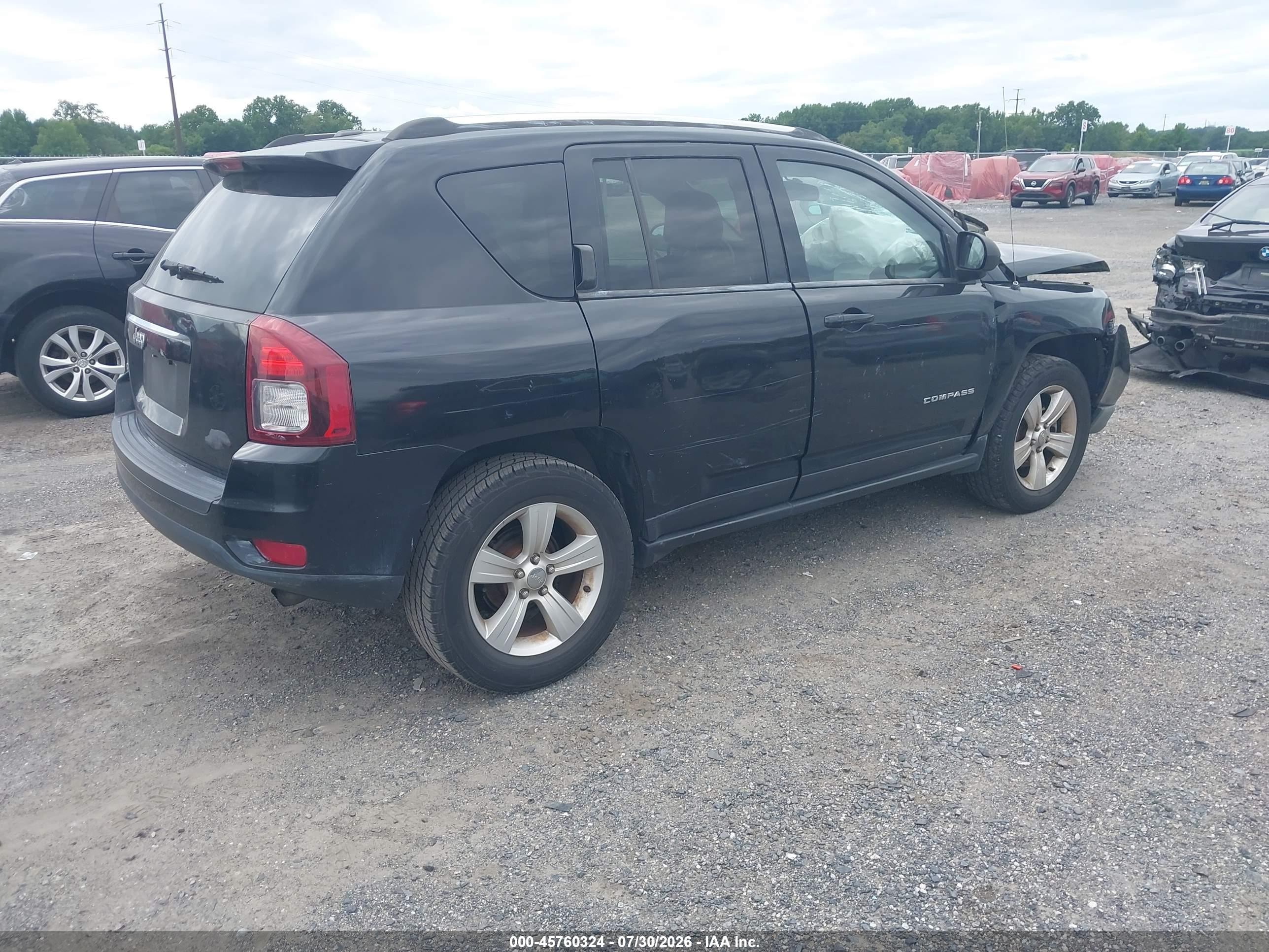 2014 Jeep Compass Sport Black vin: 1C4NJDBB7ED602077
