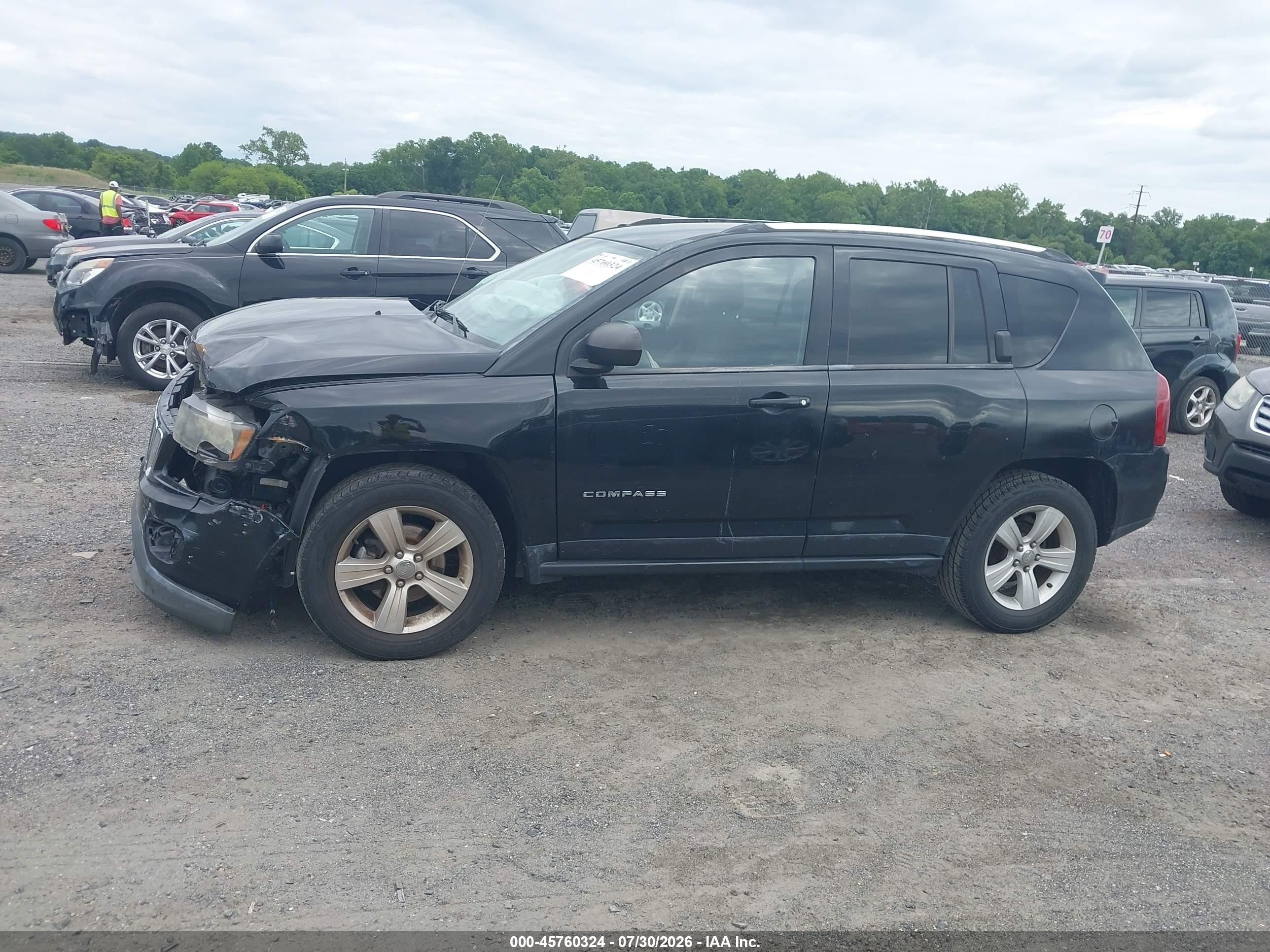 2014 Jeep Compass Sport Black vin: 1C4NJDBB7ED602077