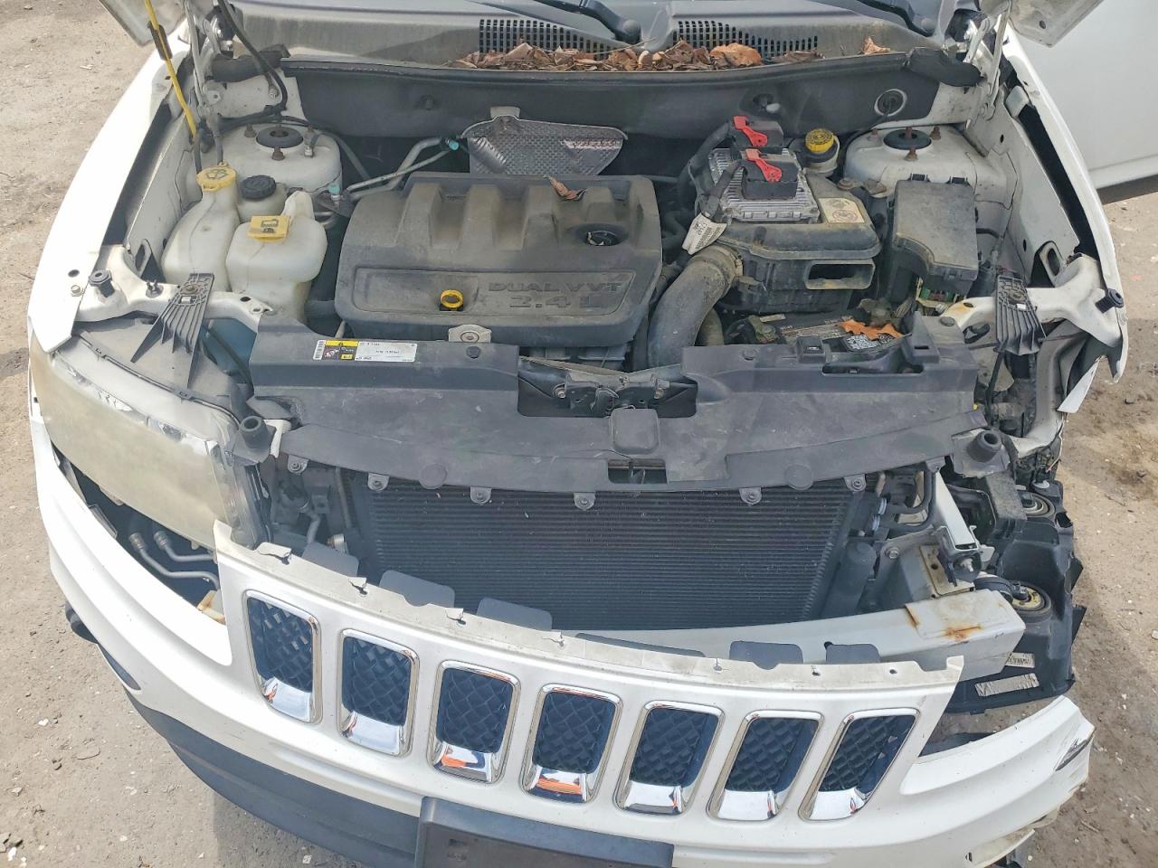 2014 Jeep Compass Sport White vin: 1C4NJDBB7ED709436