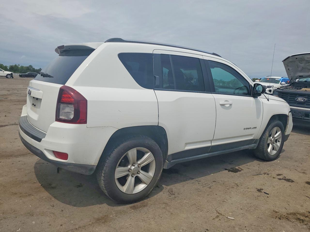 2014 Jeep Compass Sport White vin: 1C4NJDBB7ED709436