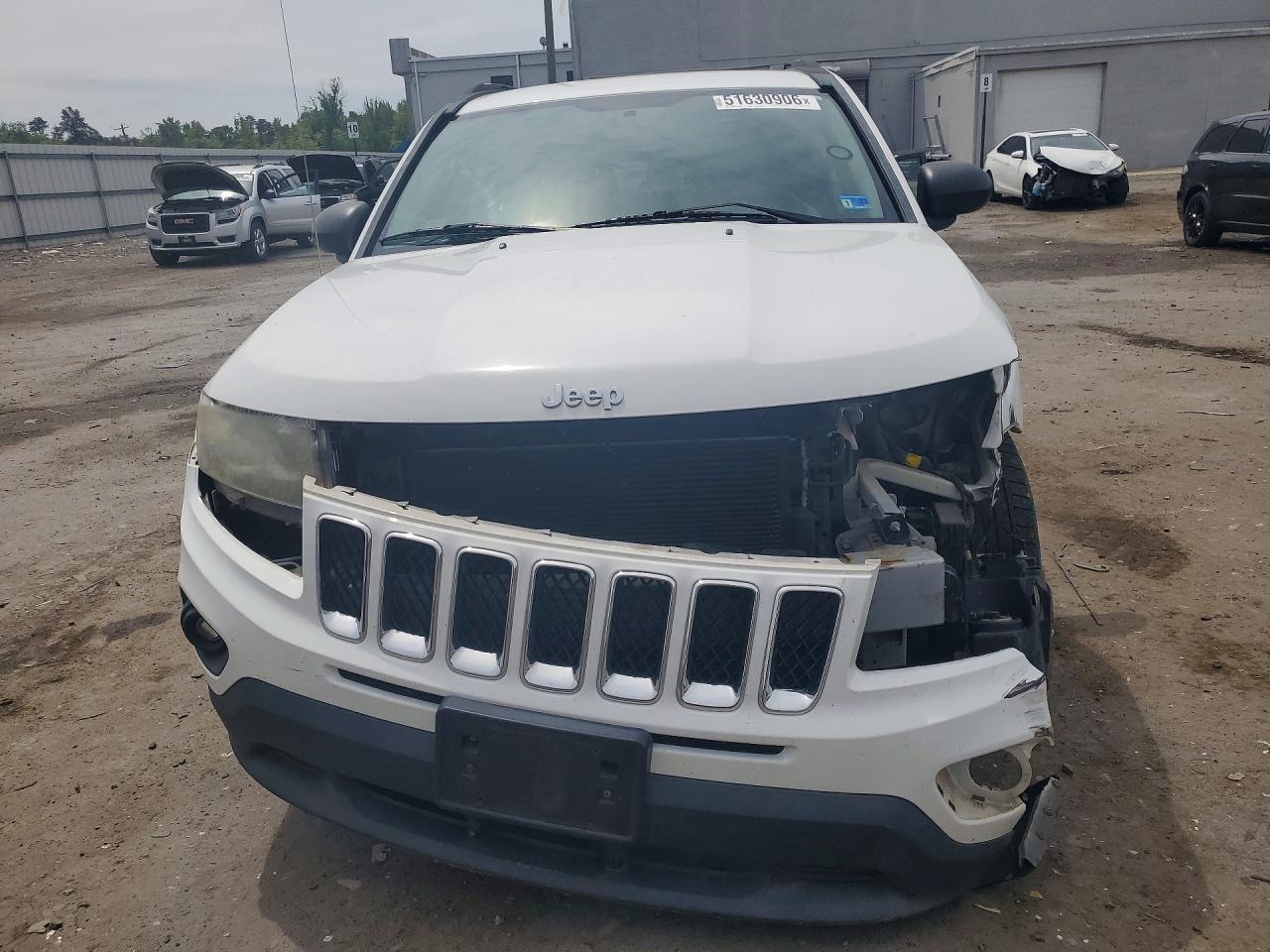 2014 Jeep Compass Sport White vin: 1C4NJDBB7ED709436