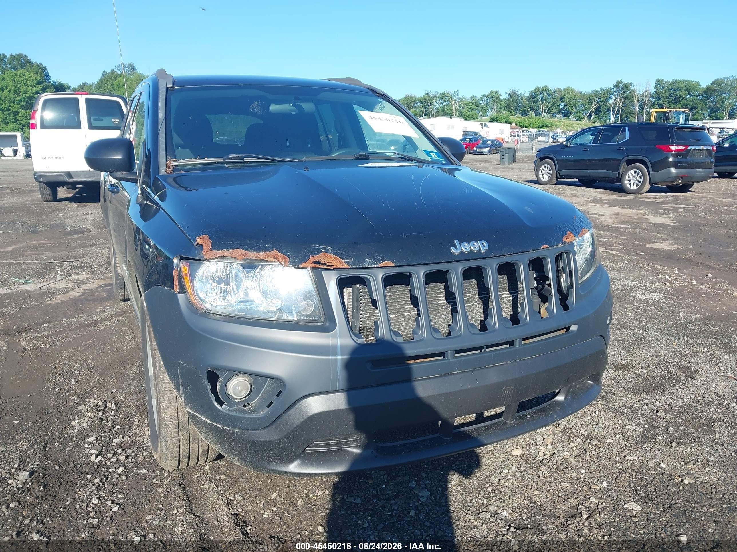 2014 Jeep Compass Sport Black vin: 1C4NJDBB7ED828555