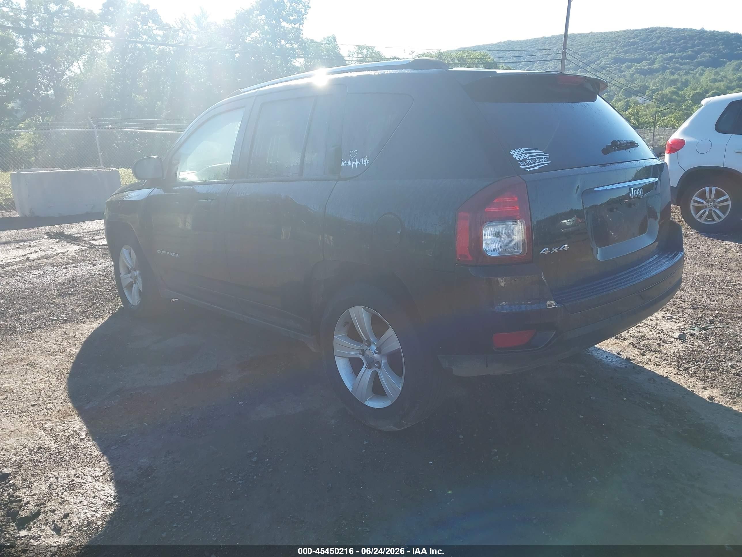 2014 Jeep Compass Sport Black vin: 1C4NJDBB7ED828555