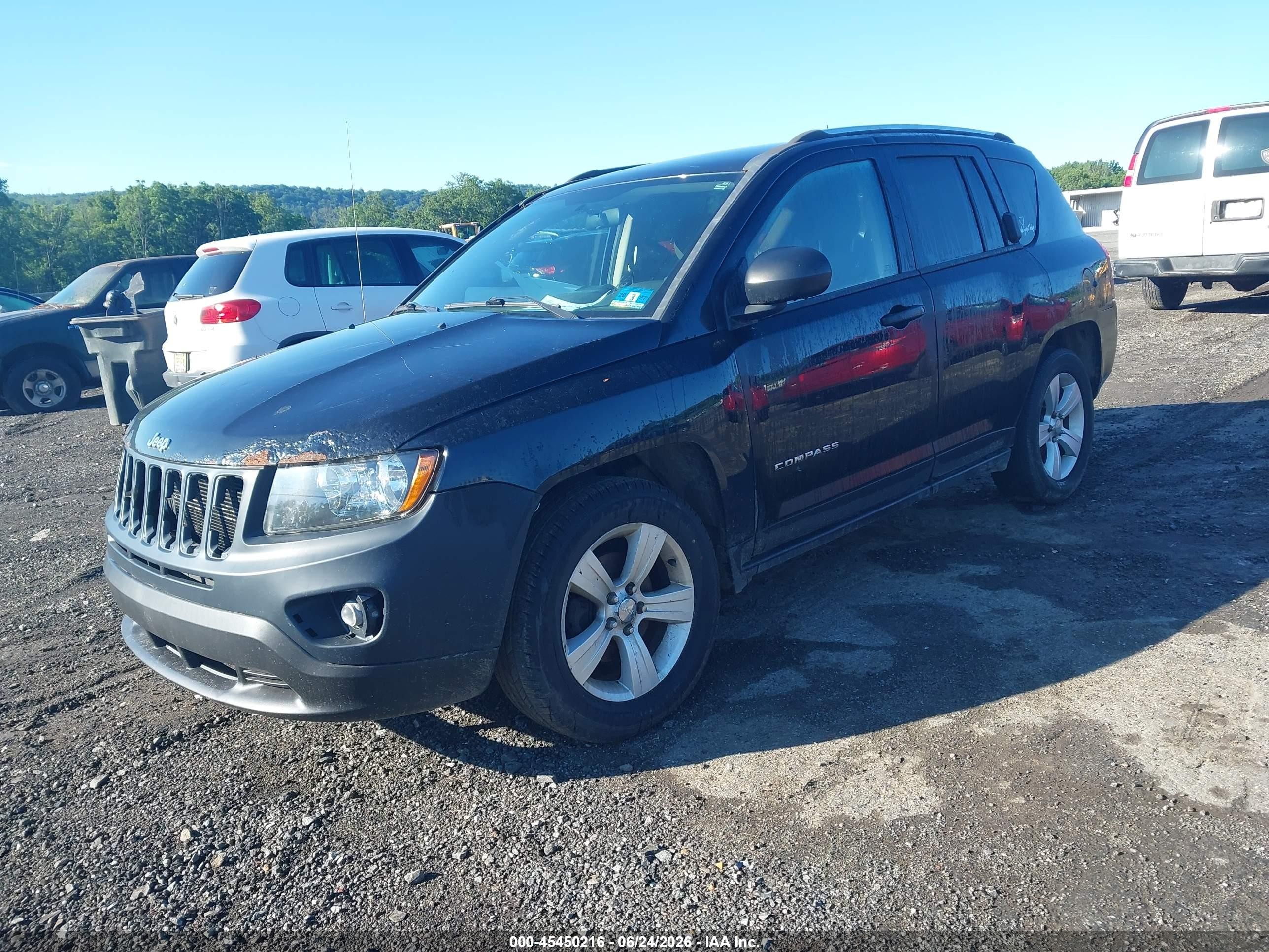 2014 Jeep Compass Sport Black vin: 1C4NJDBB7ED828555