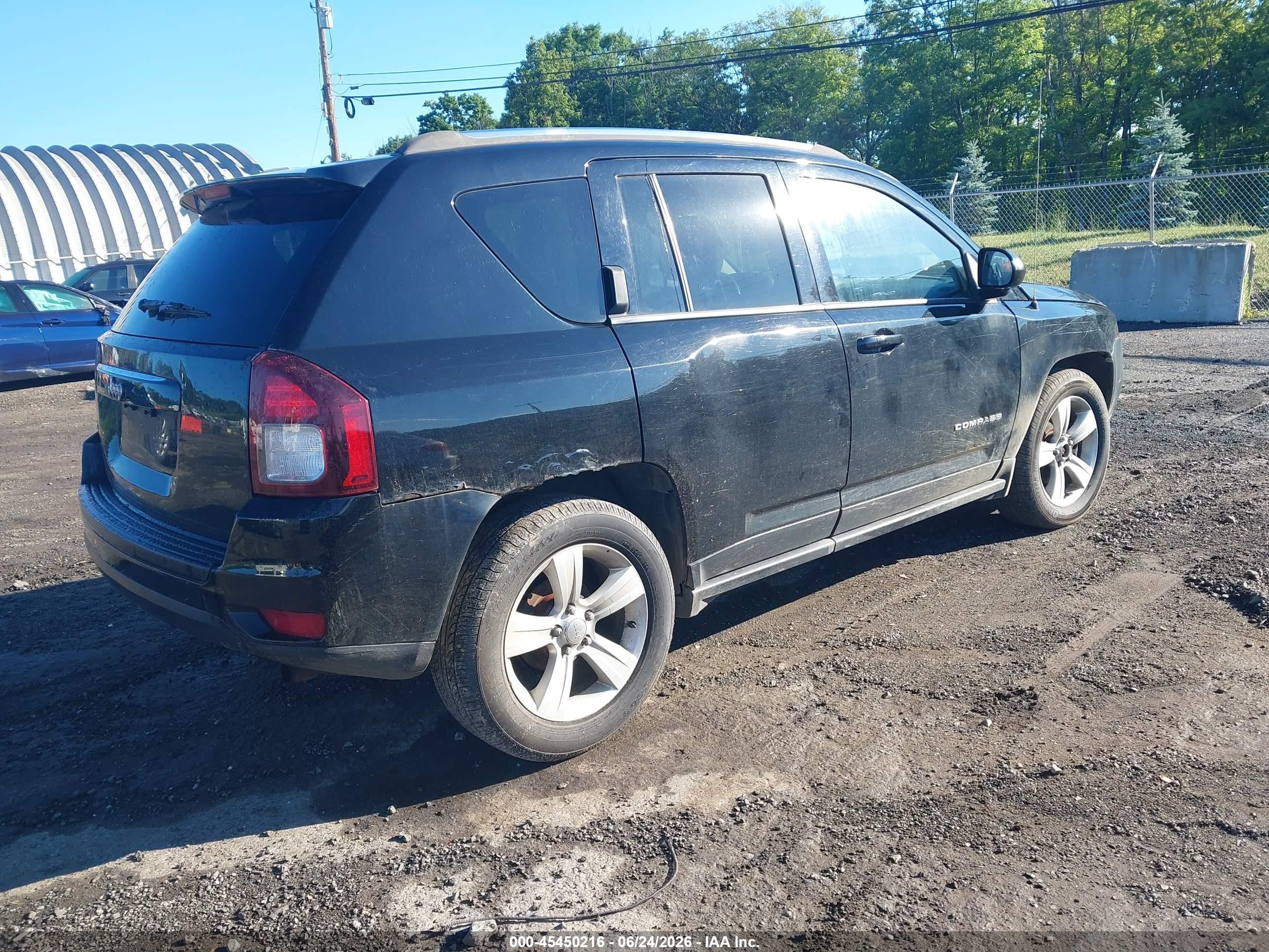 2014 Jeep Compass Sport Black vin: 1C4NJDBB7ED828555