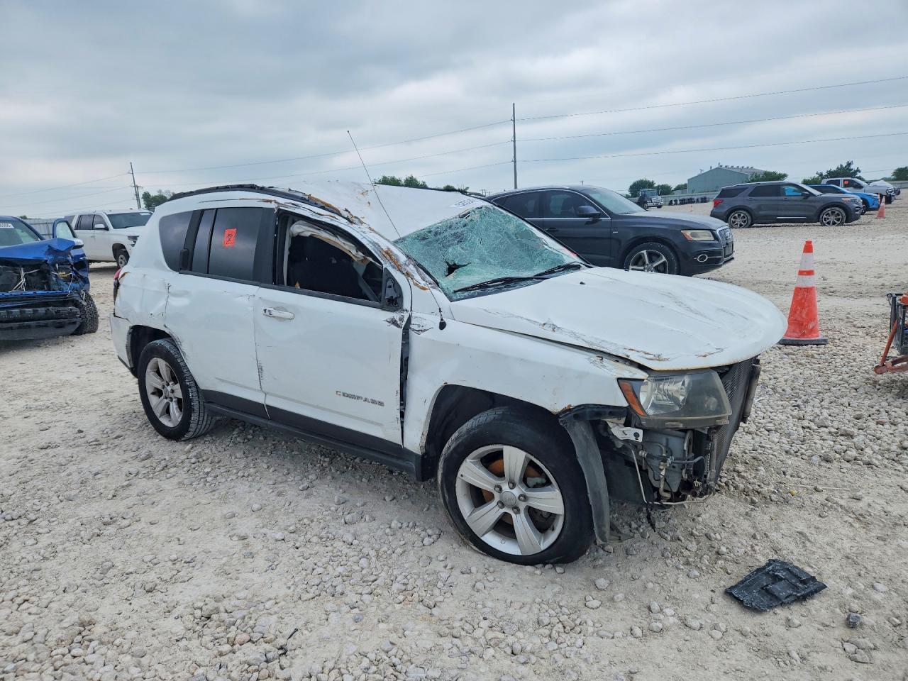 2015 Jeep Compass Sport White vin: 1C4NJDBB7FD269056