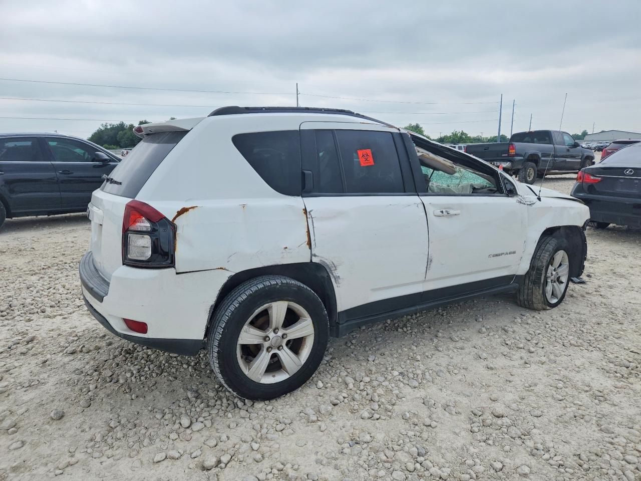 2015 Jeep Compass Sport White vin: 1C4NJDBB7FD269056