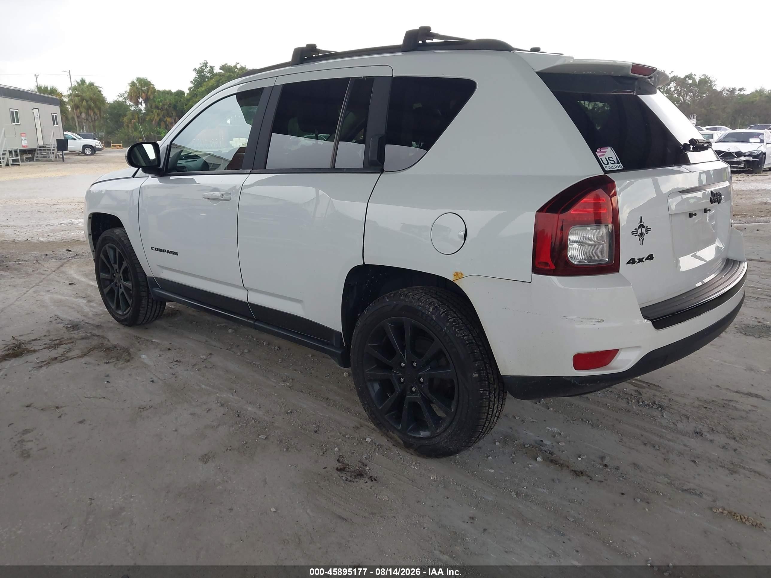 2015 Jeep Compass Altitude Edition White vin: 1C4NJDBB7FD357735