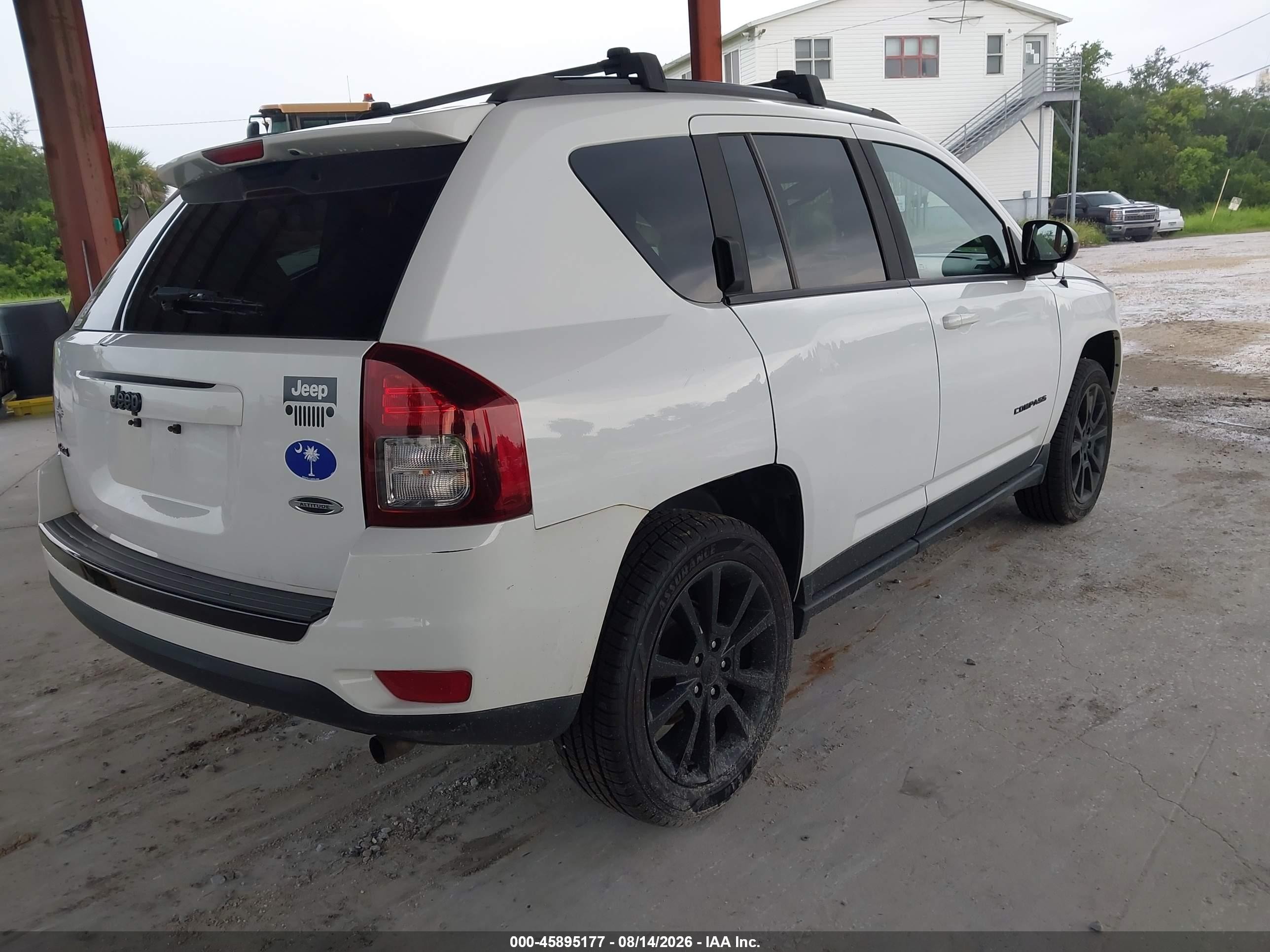2015 Jeep Compass Altitude Edition White vin: 1C4NJDBB7FD357735