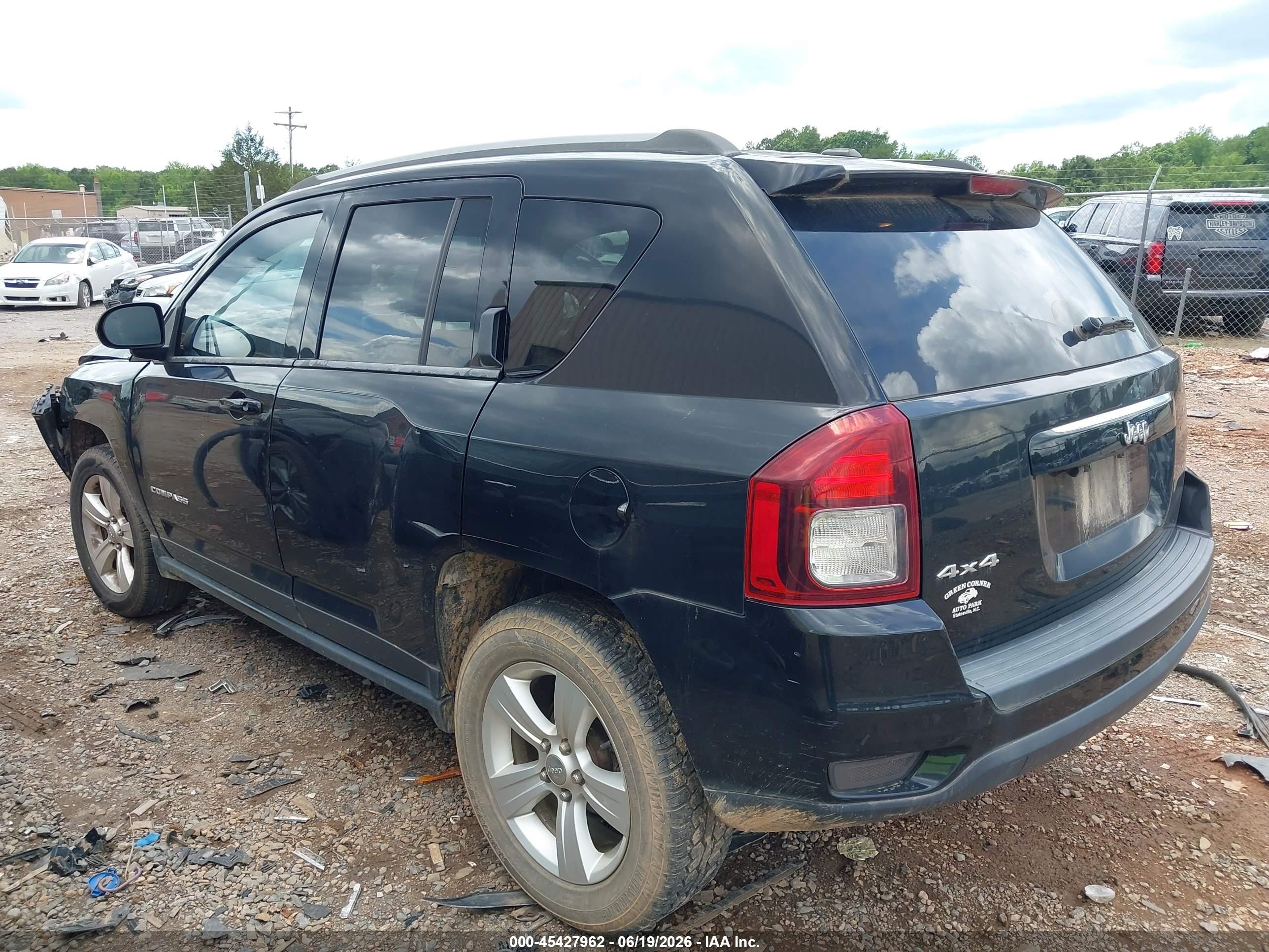 2015 Jeep Compass Sport Black vin: 1C4NJDBB7FD395904