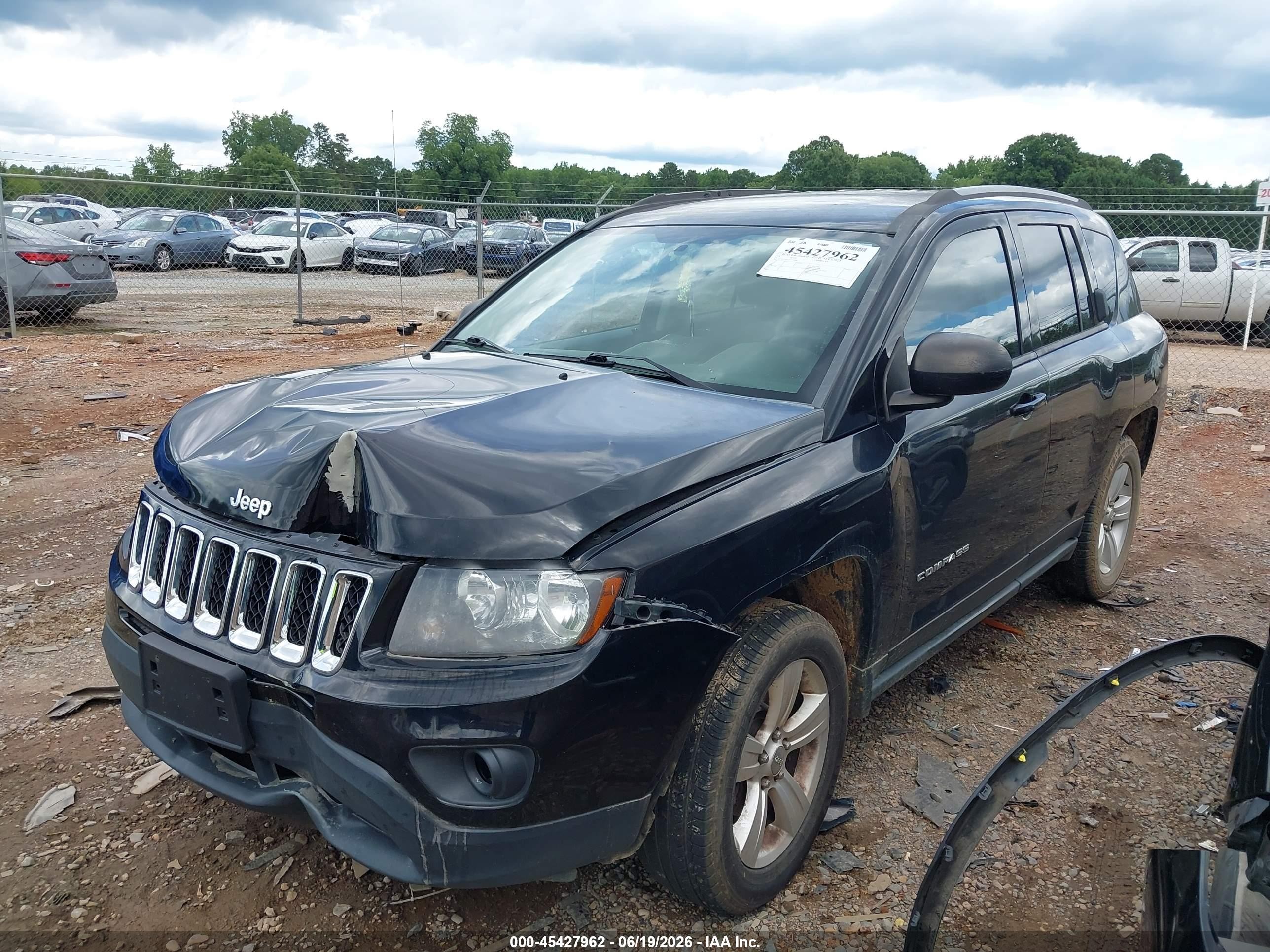 2015 Jeep Compass Sport Black vin: 1C4NJDBB7FD395904