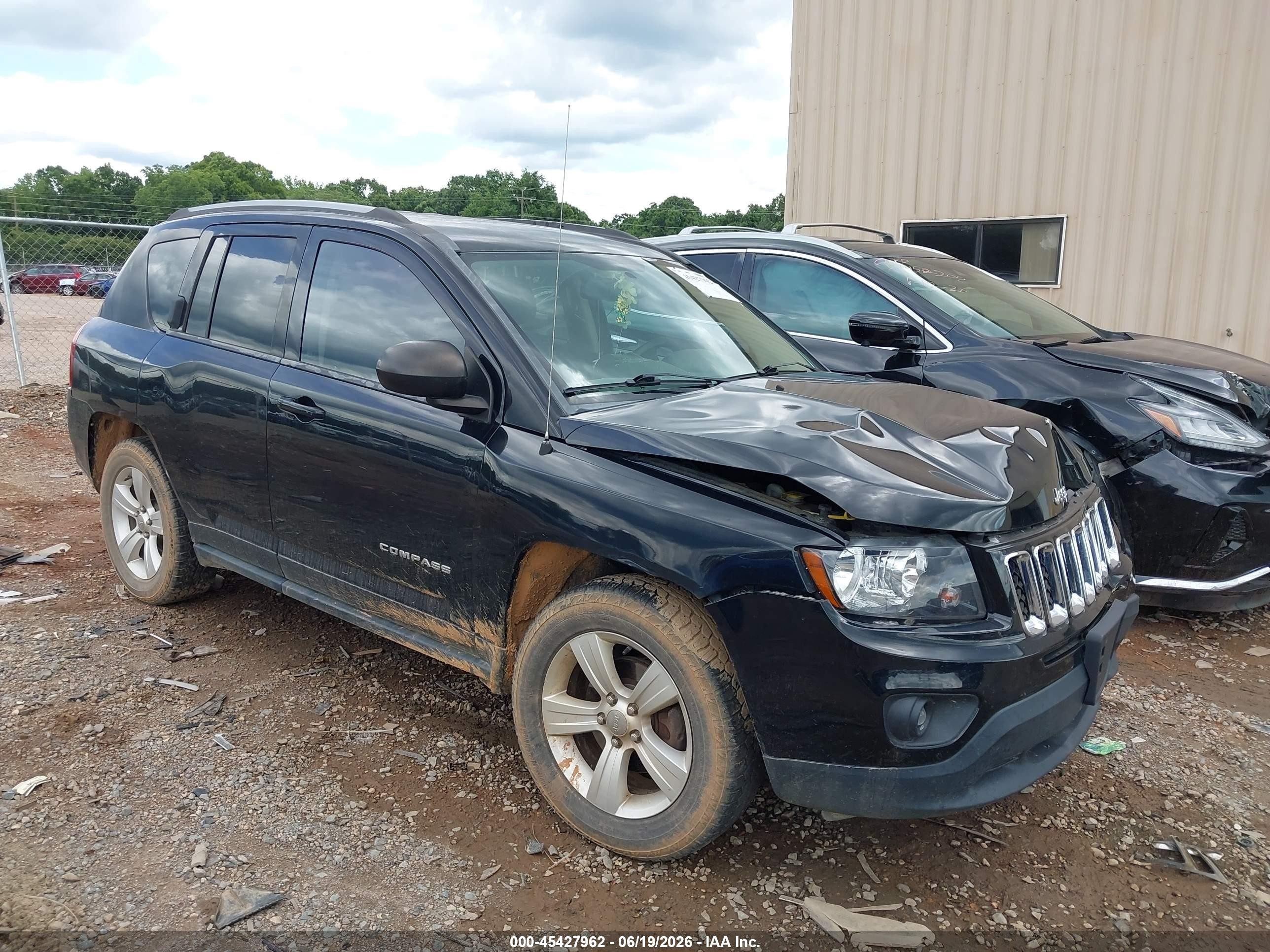 2015 Jeep Compass Sport Black vin: 1C4NJDBB7FD395904