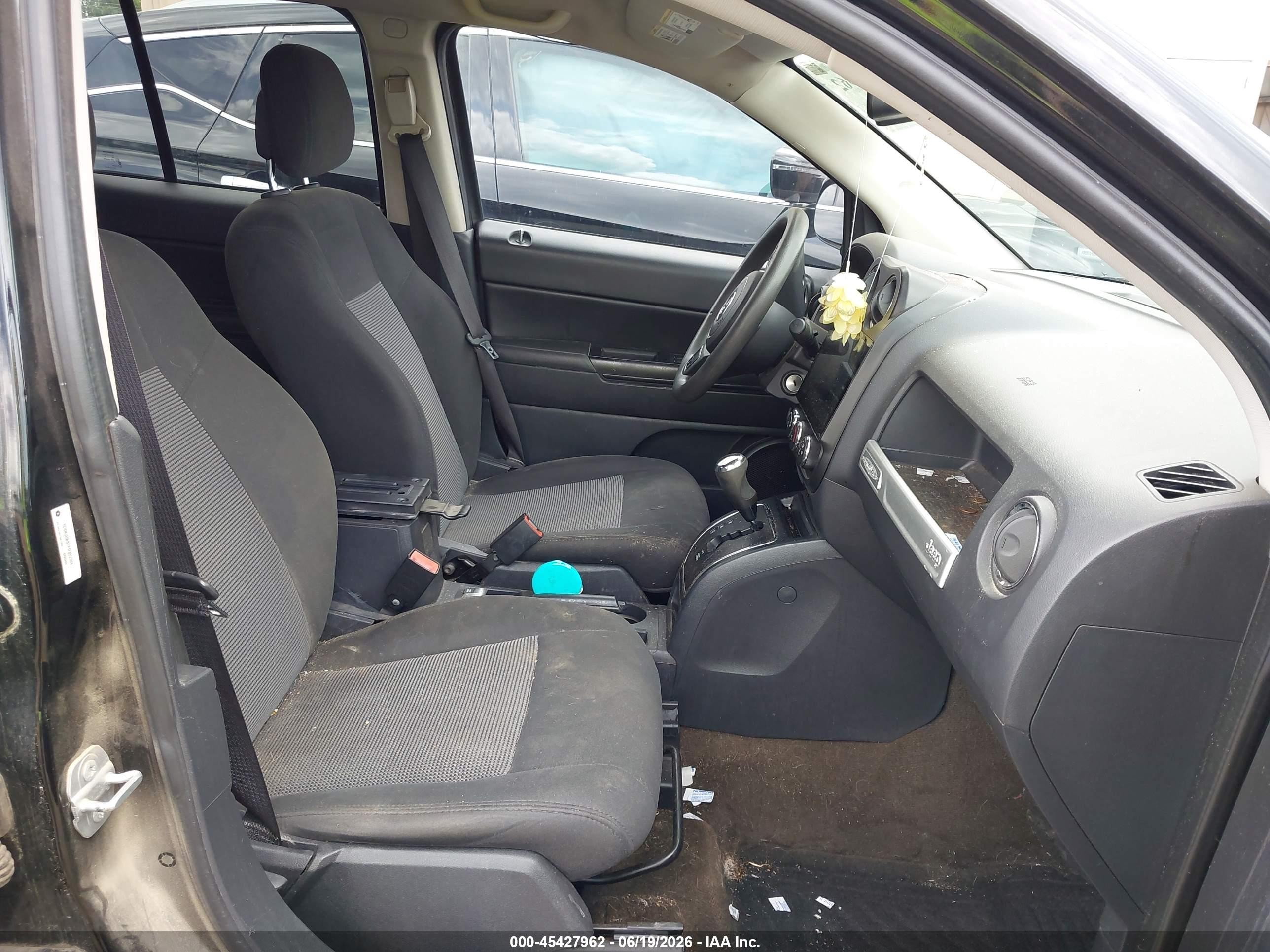 2015 Jeep Compass Sport Black vin: 1C4NJDBB7FD395904