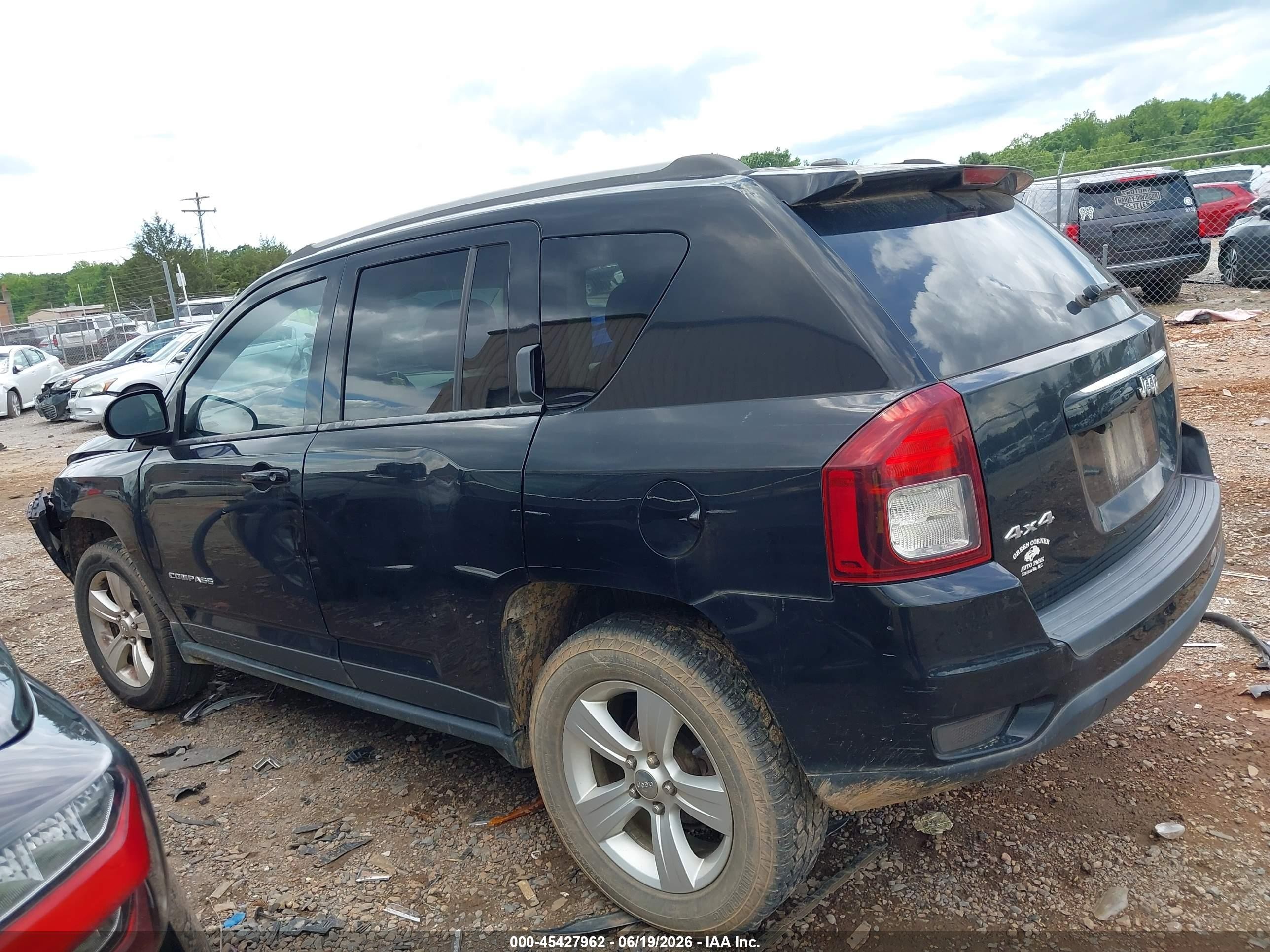 2015 Jeep Compass Sport Black vin: 1C4NJDBB7FD395904