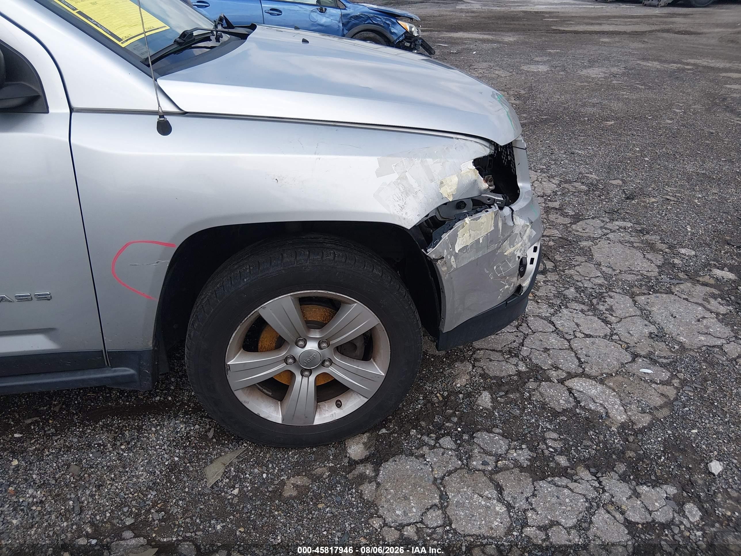 2012 Jeep Compass Sport Silver vin: 1C4NJDBB8CD566865