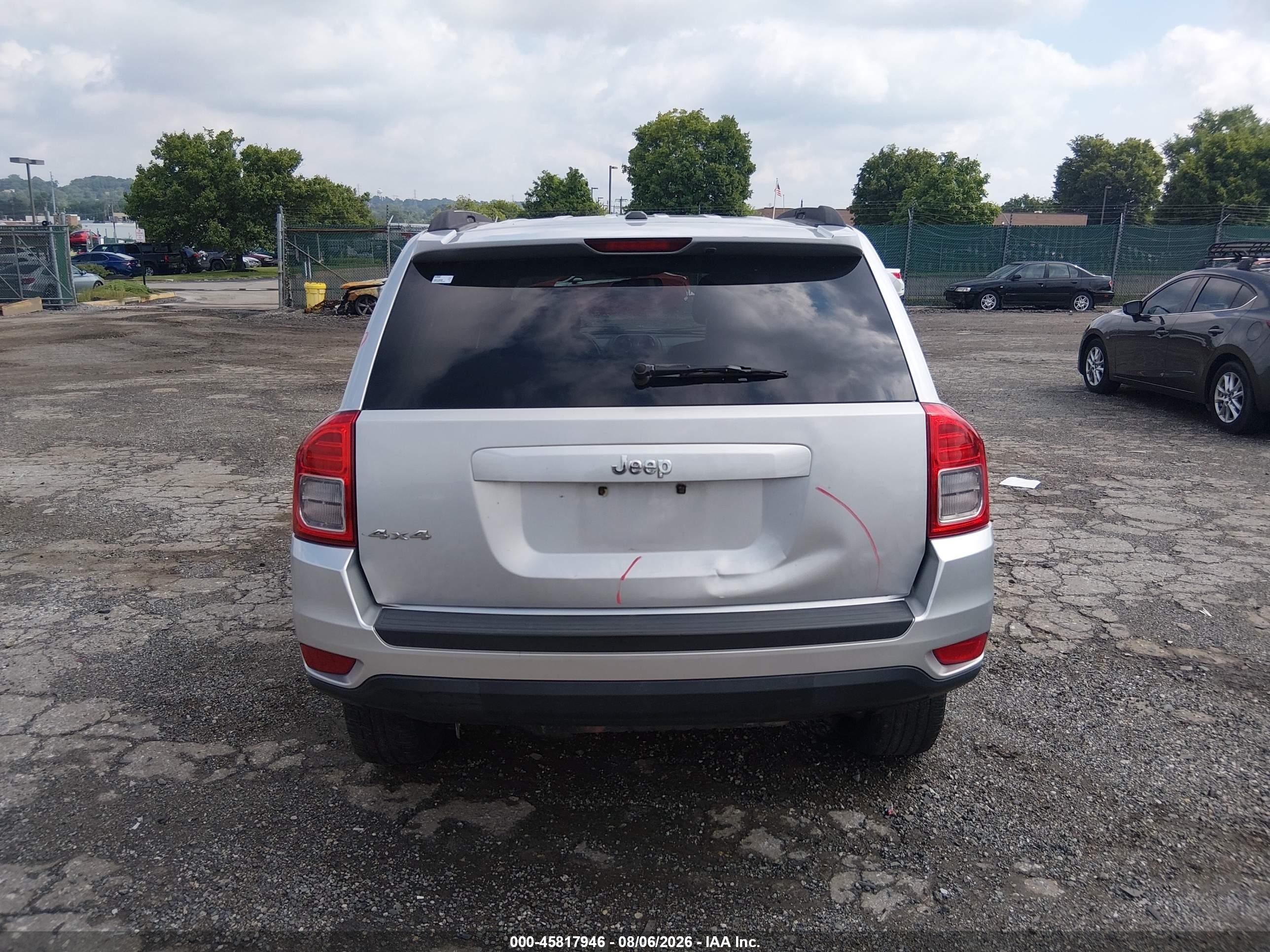 2012 Jeep Compass Sport Silver vin: 1C4NJDBB8CD566865