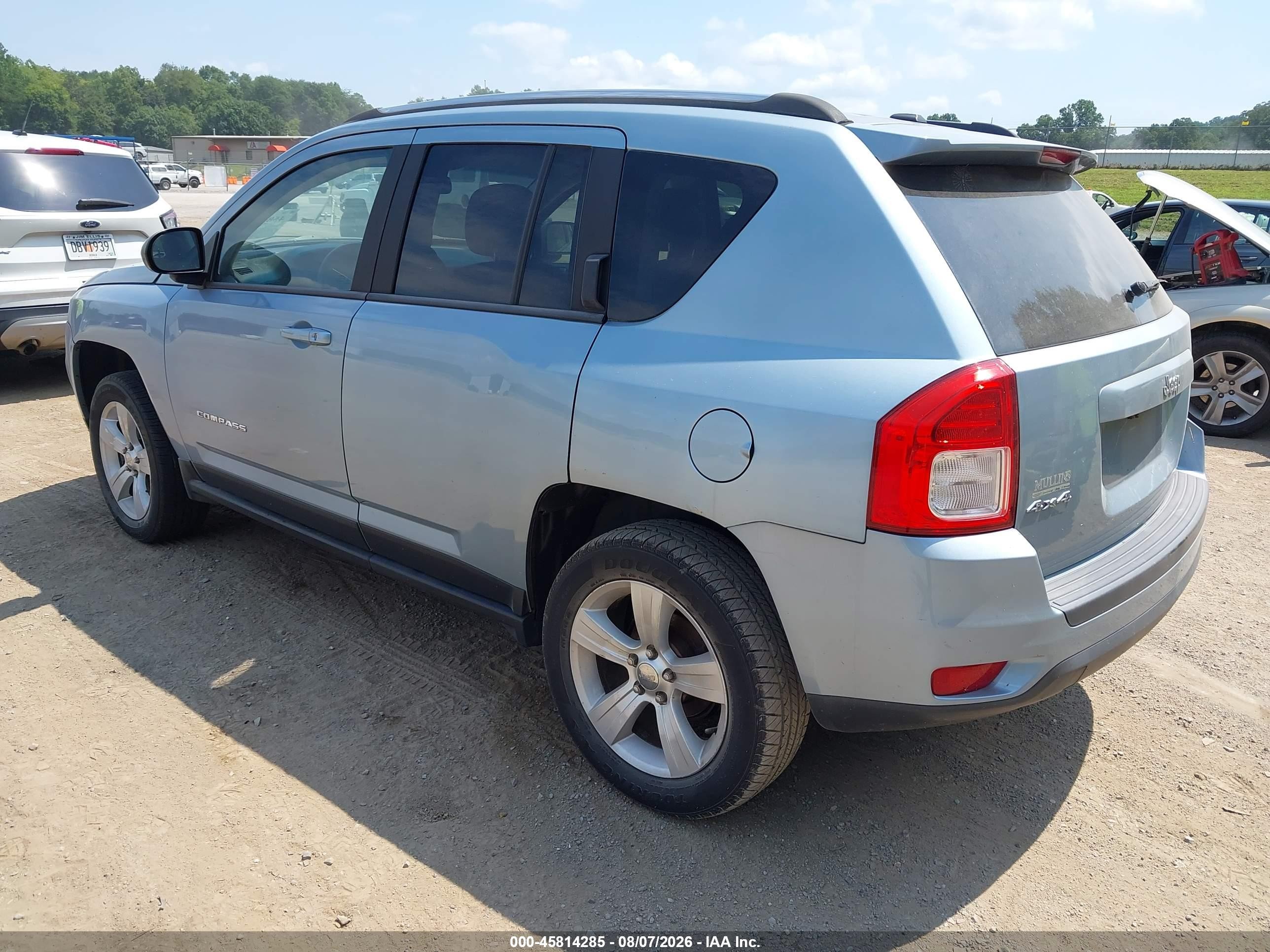 2013 Jeep Compass Sport Blue vin: 1C4NJDBB8DD249492