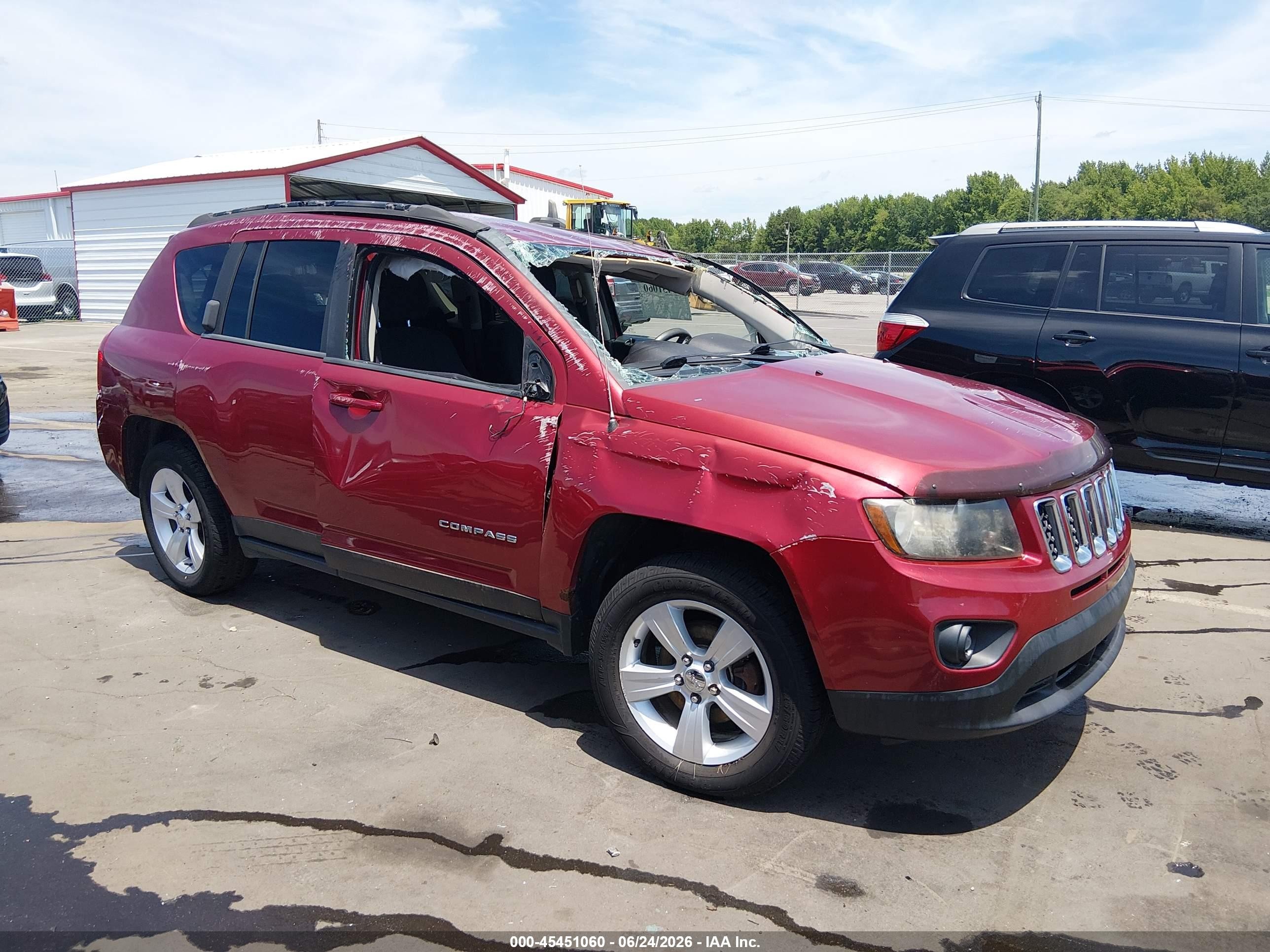 2014 Jeep Compass Sport Red vin: 1C4NJDBB8ED621382