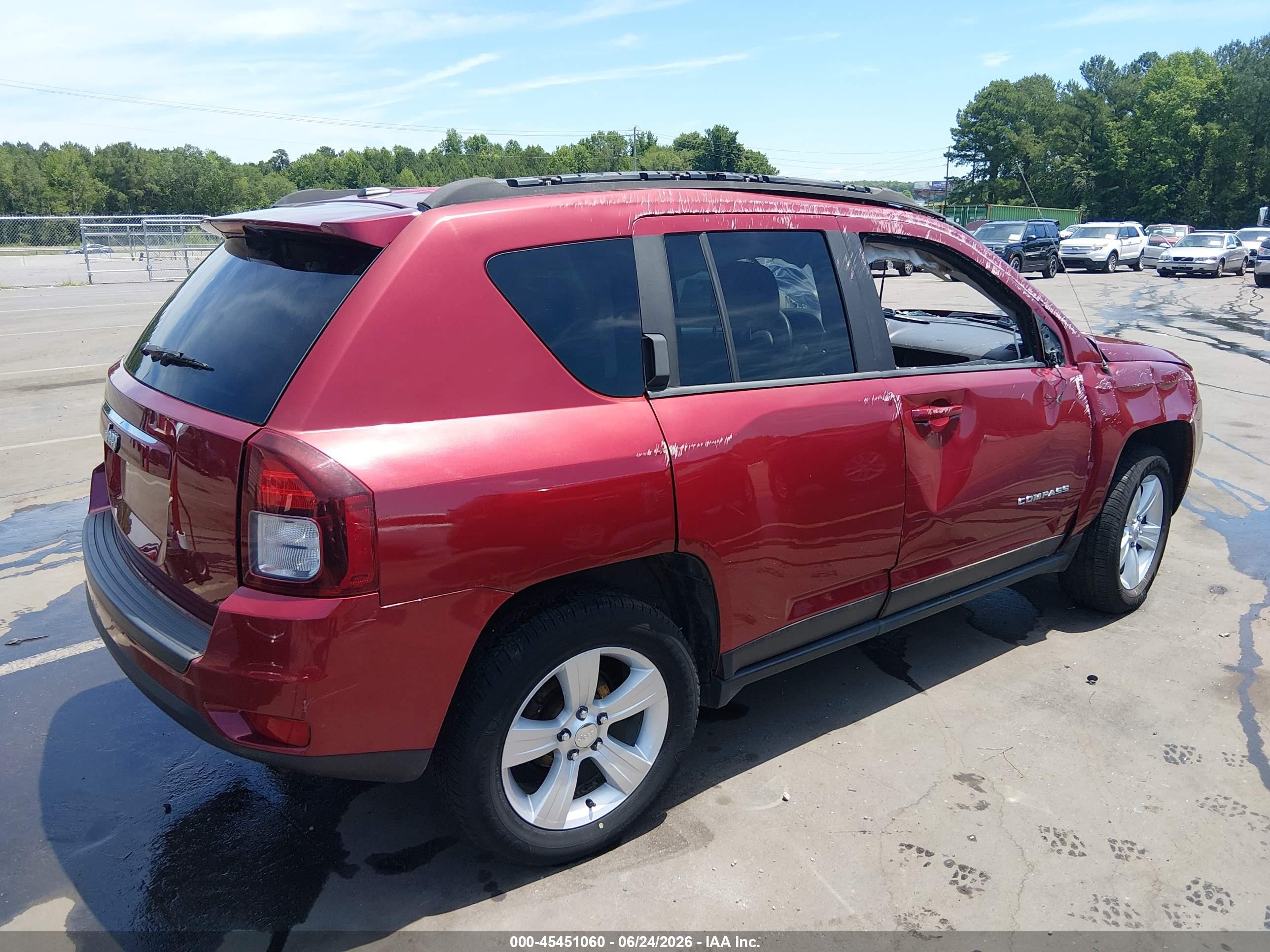2014 Jeep Compass Sport Красный vin: 1C4NJDBB8ED621382