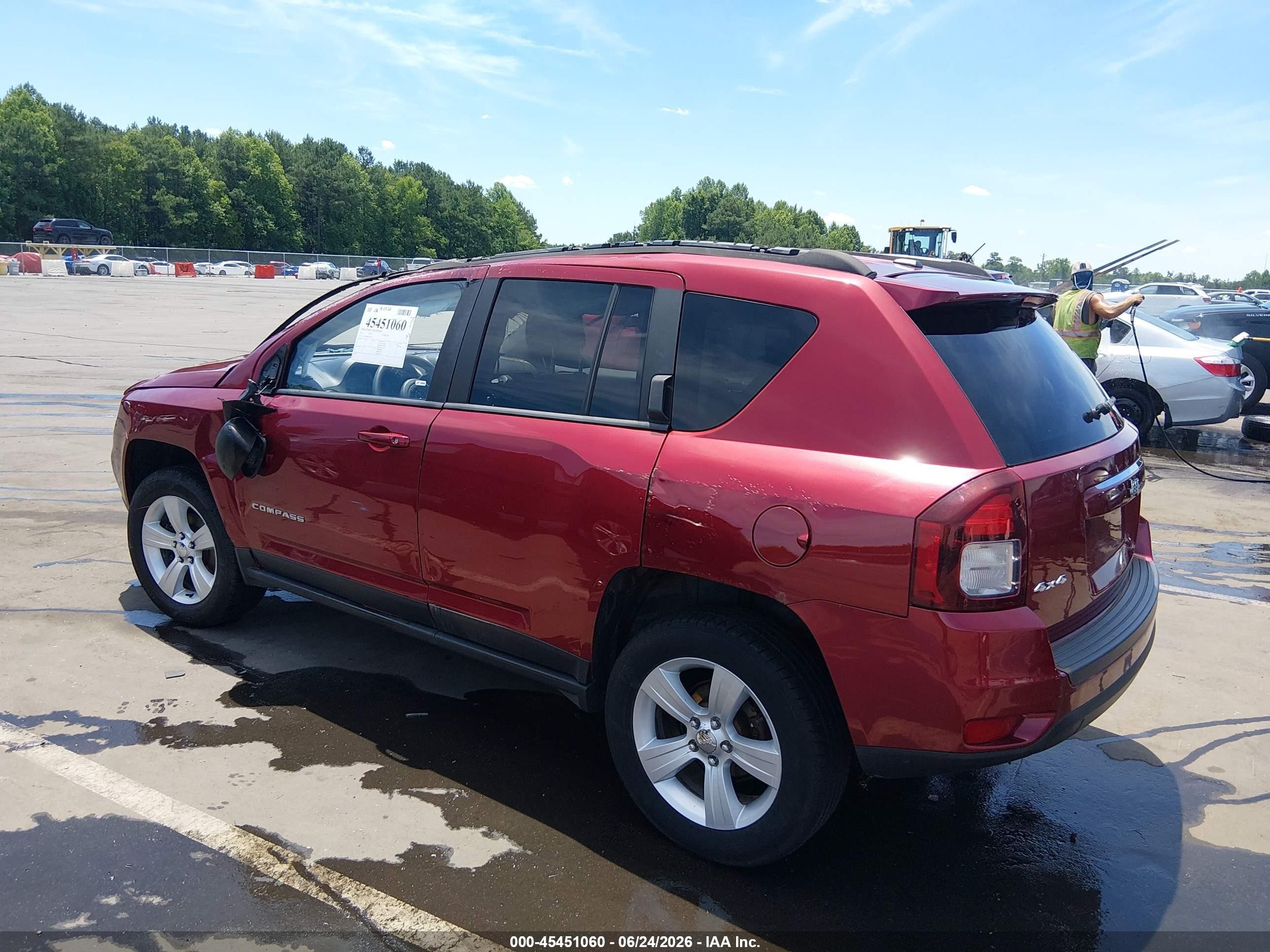 2014 Jeep Compass Sport Красный vin: 1C4NJDBB8ED621382