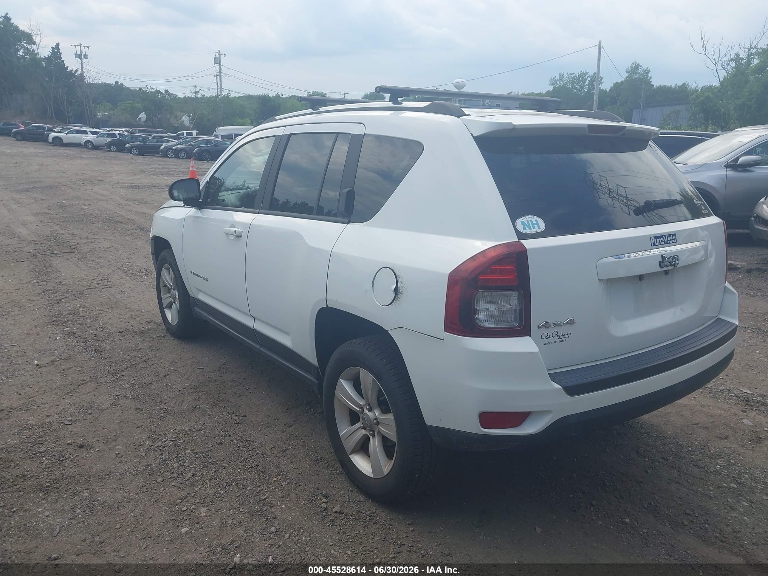 2014 Jeep Compass Sport White vin: 1C4NJDBB8ED777549