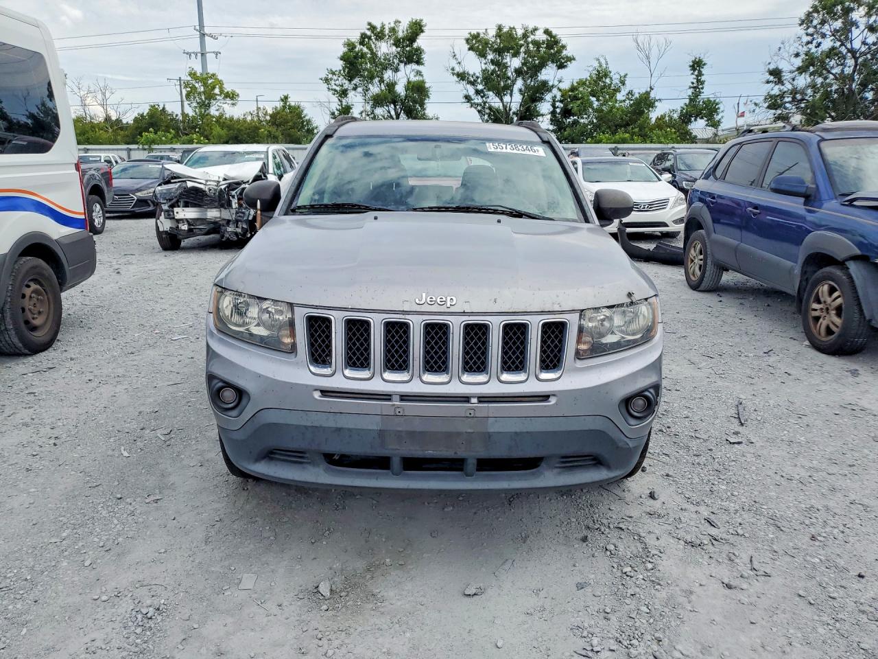 2015 Jeep Compass Sport Silver vin: 1C4NJDBB8FD134944