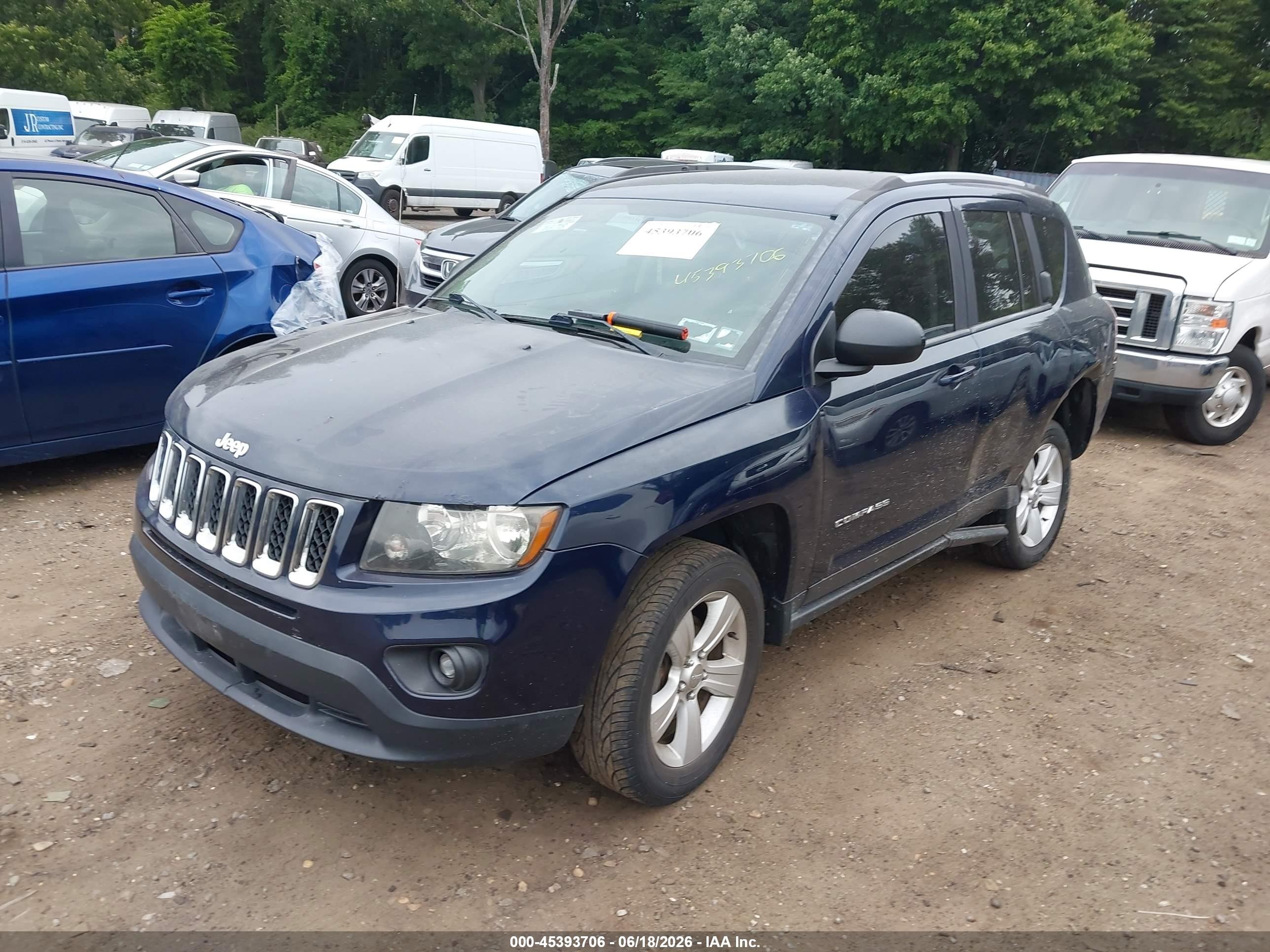 2015 Jeep Compass Sport Dark Blue vin: 1C4NJDBB8FD240164