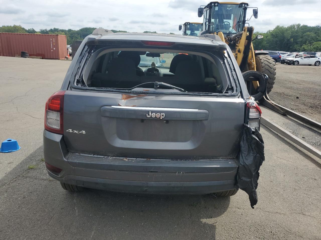 2015 Jeep Compass Sport Gray vin: 1C4NJDBB8FD257191 Damage: Rear Bumper/Cover, Heavy Scratch, > 12 Inches