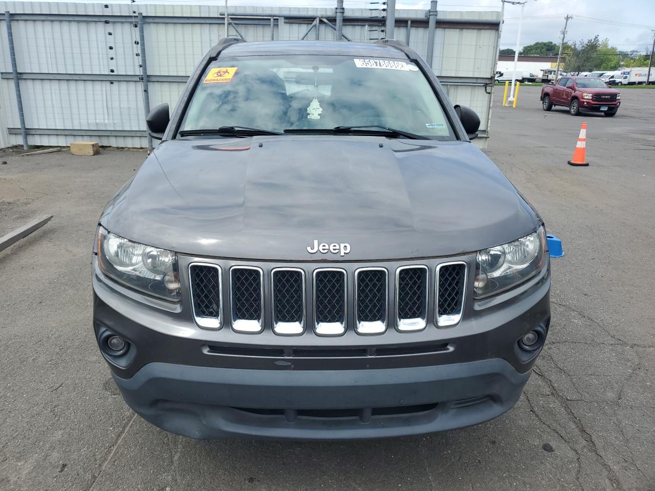 2015 Jeep Compass Sport Gray vin: 1C4NJDBB8FD257191 Damage: Front Bumper Cover Lower, Dent(S) W/No Paint Dmg, 2 To 3 Inches