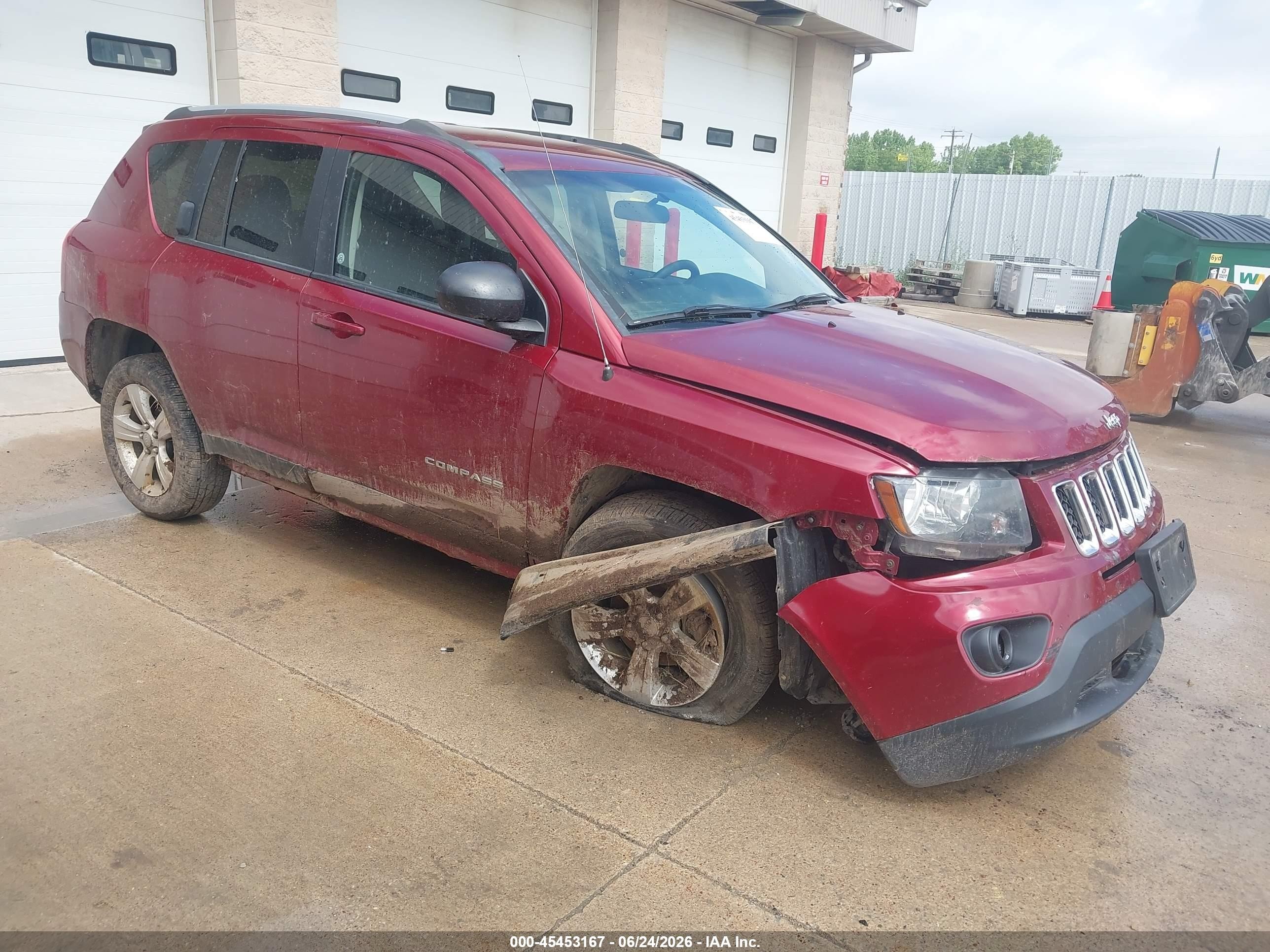 2015 Jeep Compass Sport Red vin: 1C4NJDBB8FD332553