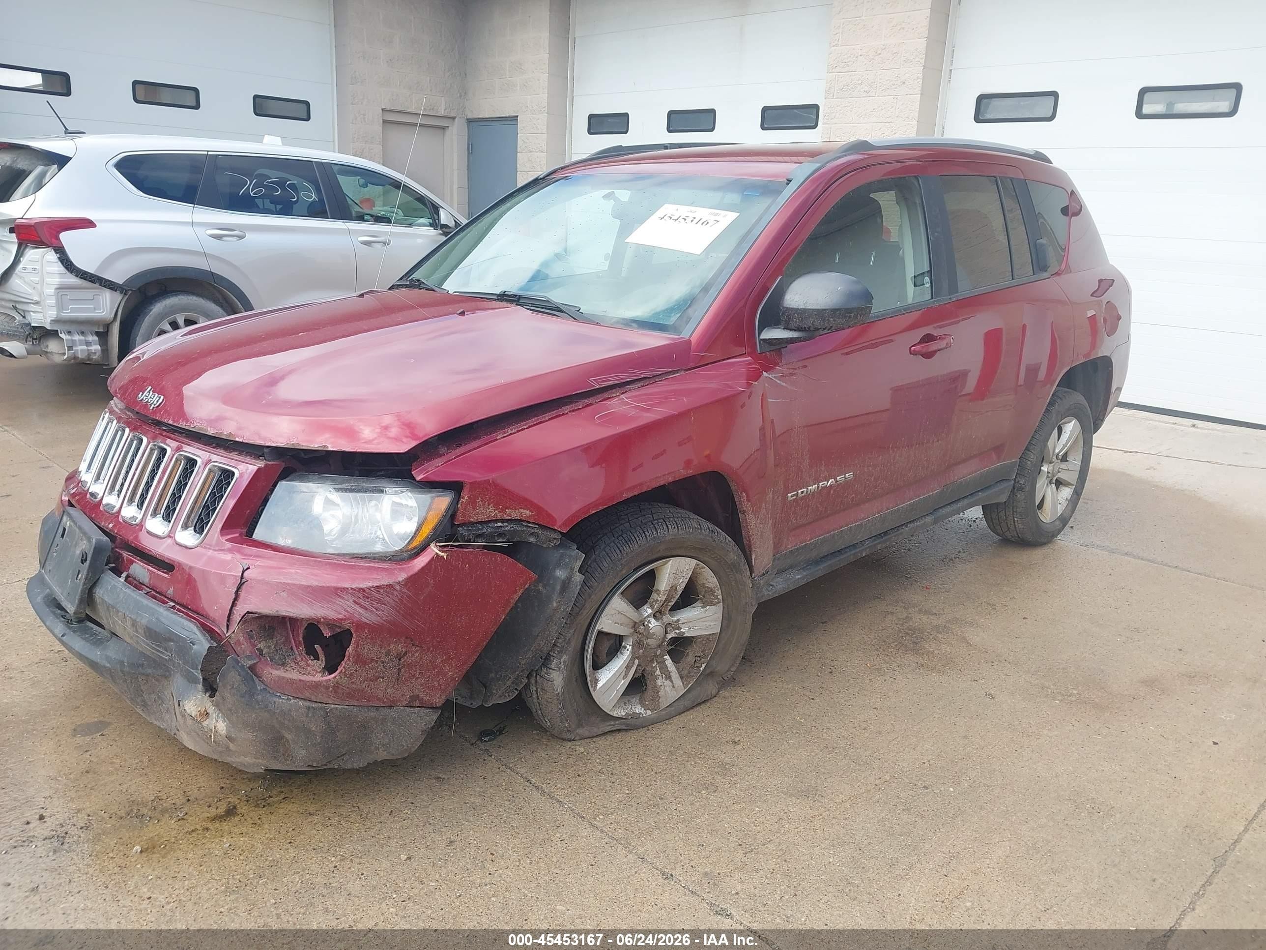 2015 Jeep Compass Sport Red vin: 1C4NJDBB8FD332553
