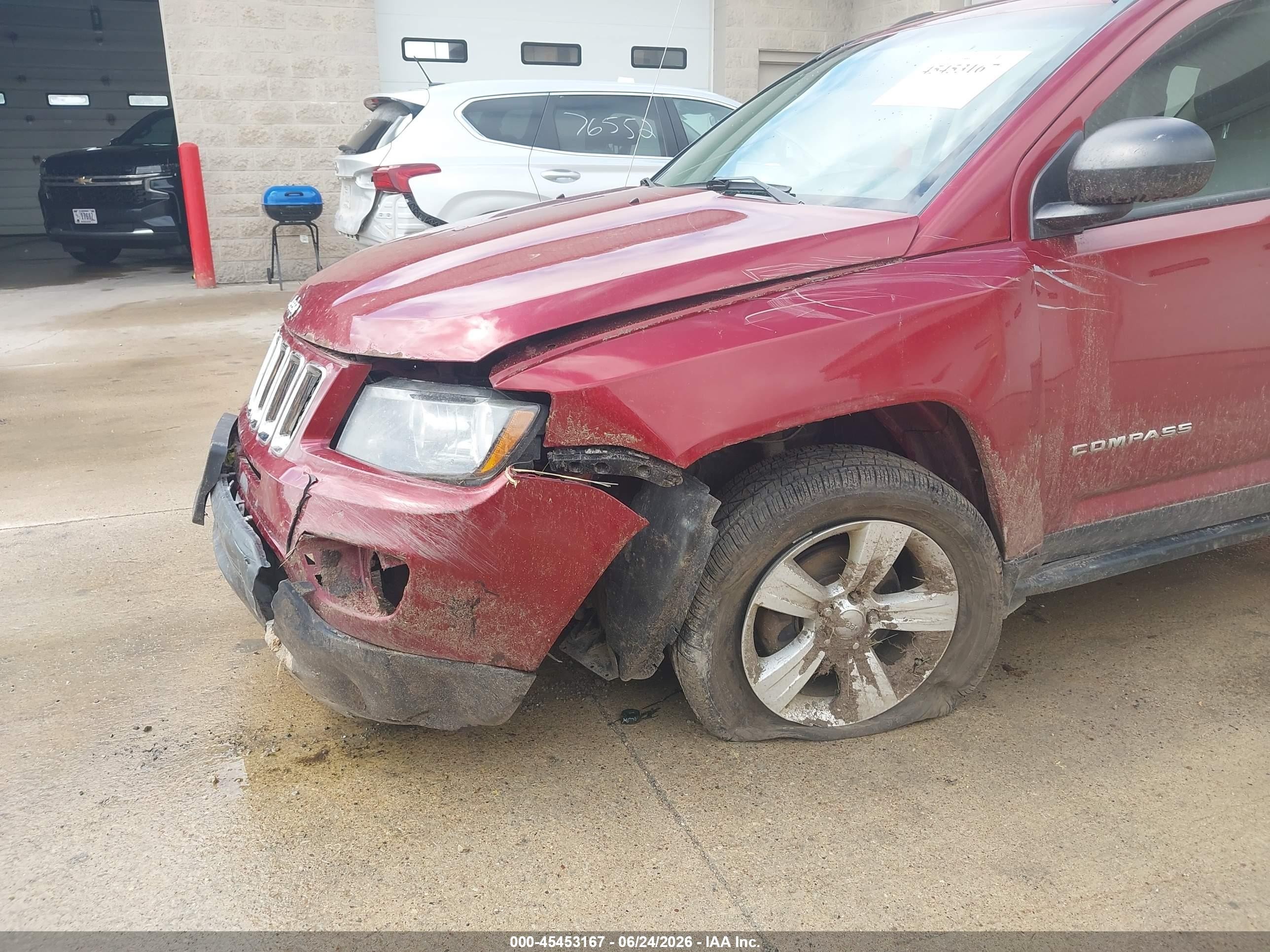 2015 Jeep Compass Sport Red vin: 1C4NJDBB8FD332553