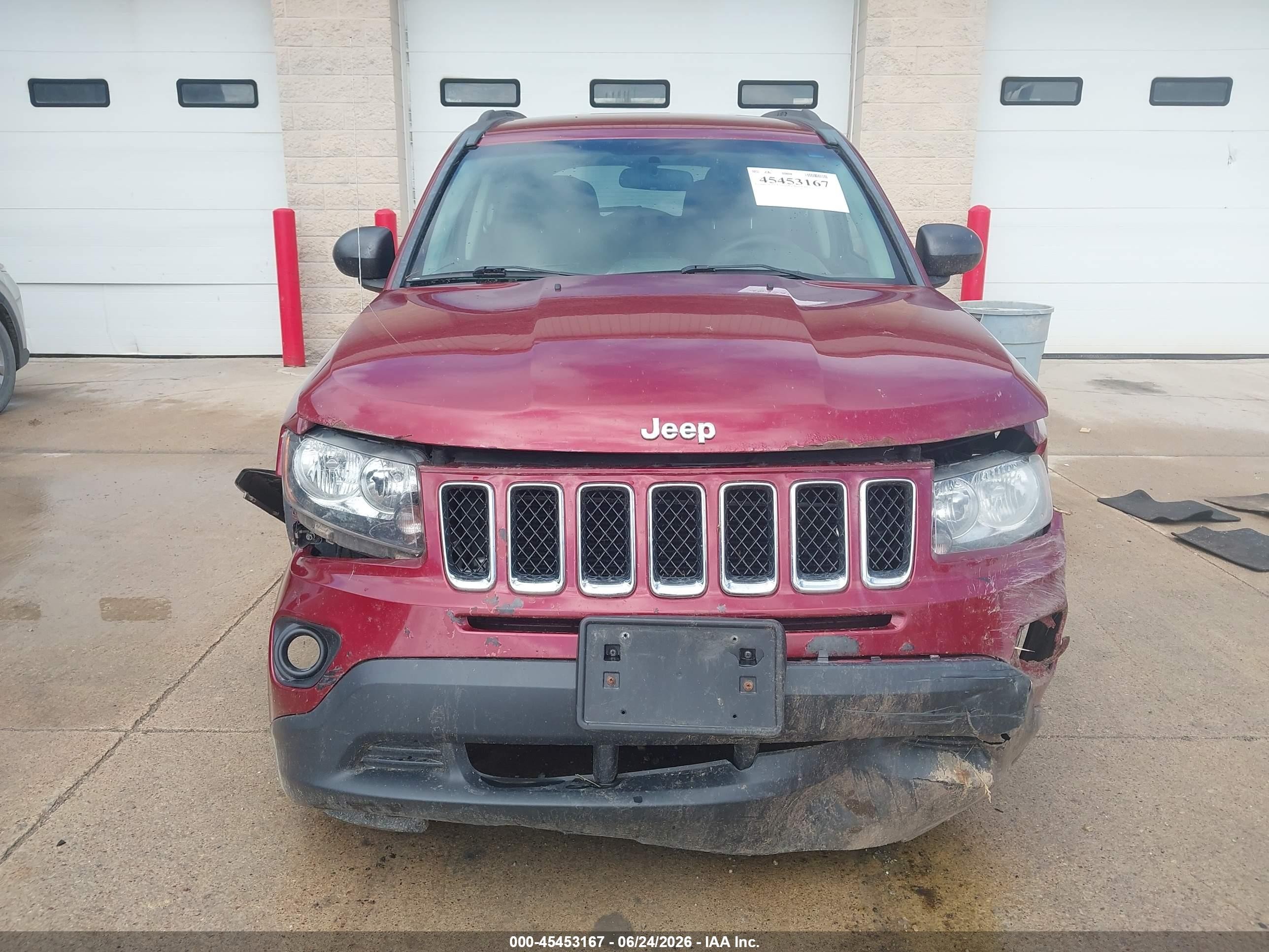 2015 Jeep Compass Sport Red vin: 1C4NJDBB8FD332553