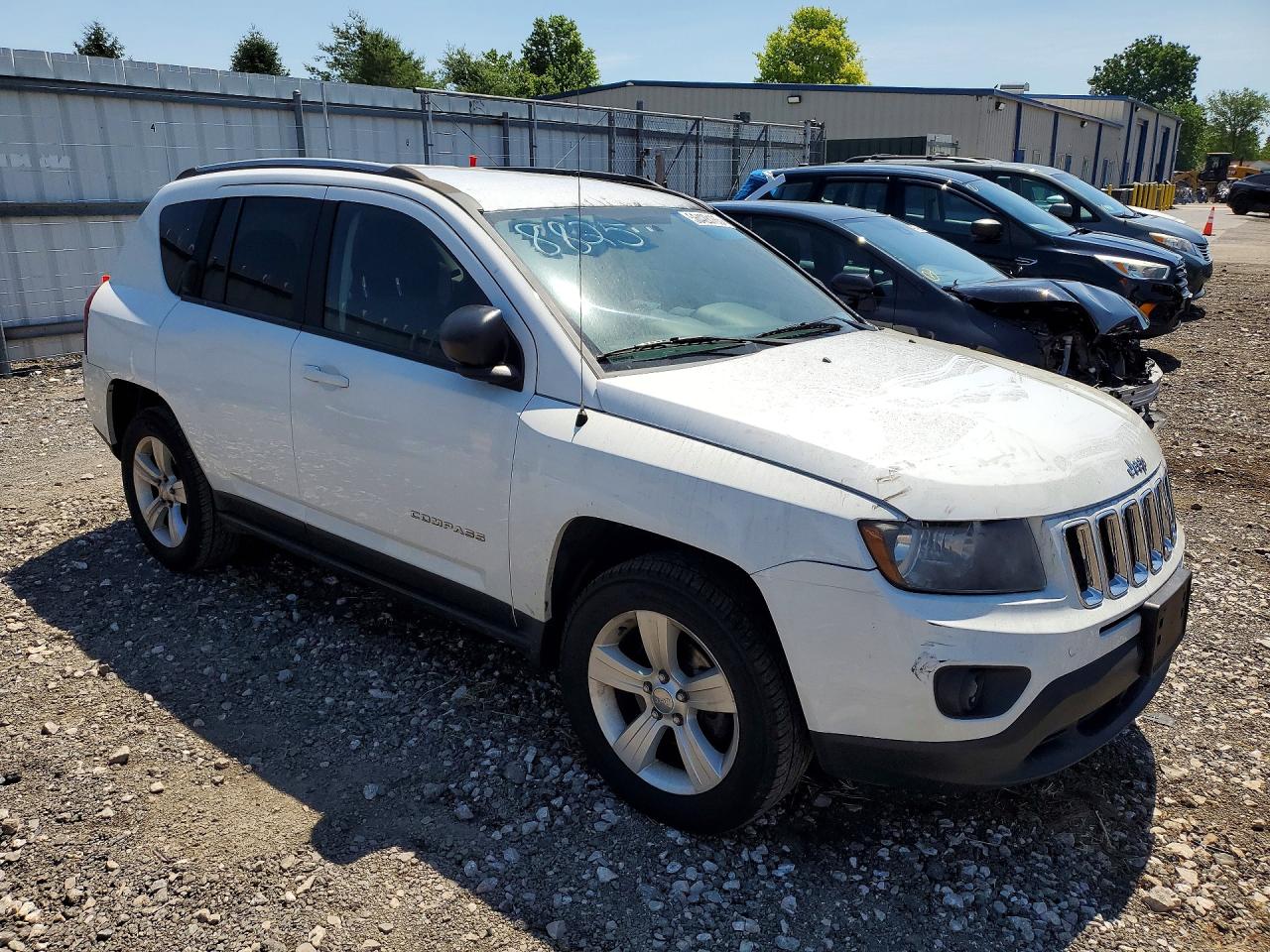 2015 Jeep Compass Sport White vin: 1C4NJDBB8FD438825