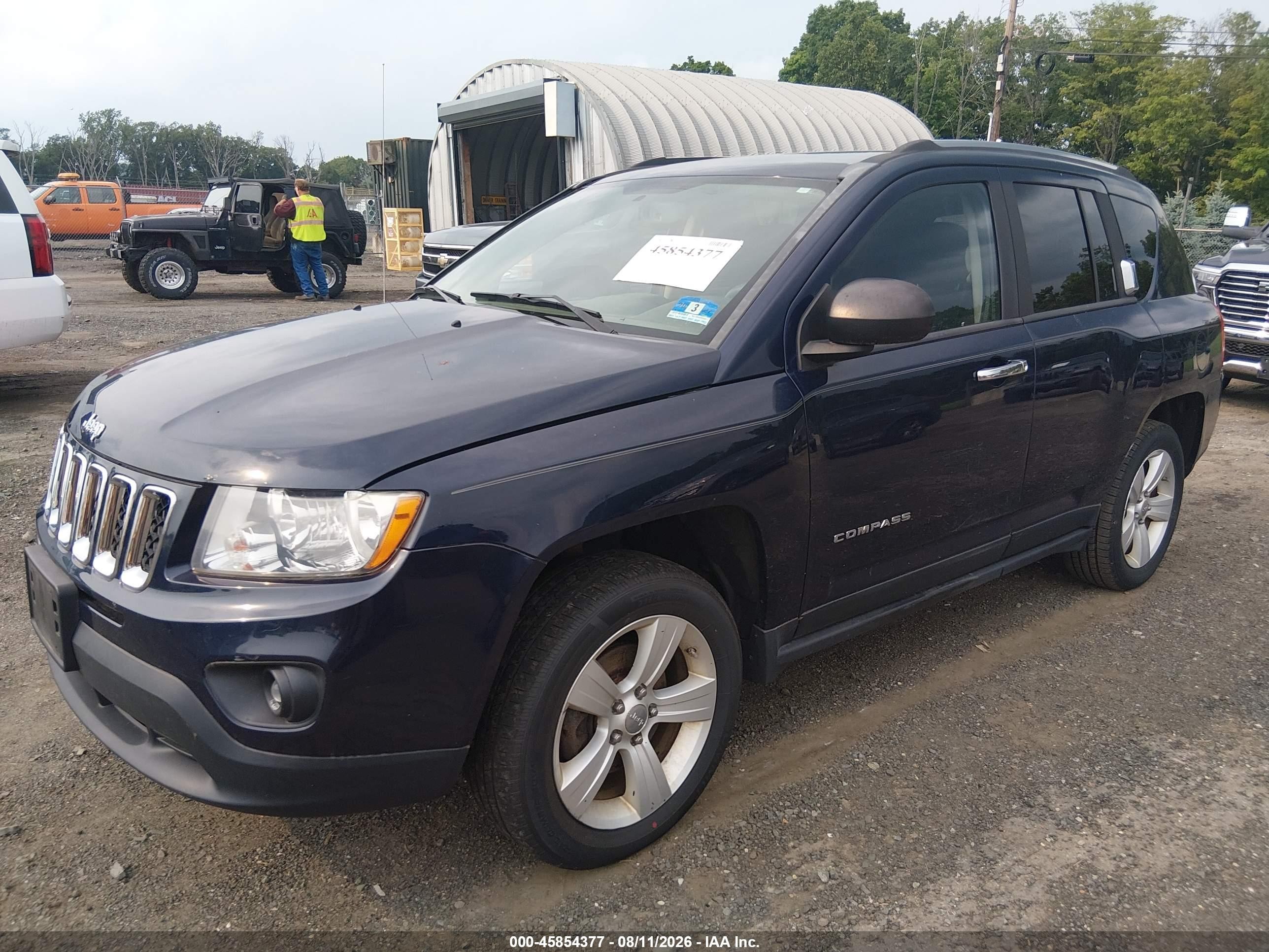 2012 Jeep Compass Sport Blue vin: 1C4NJDBB9CD578099