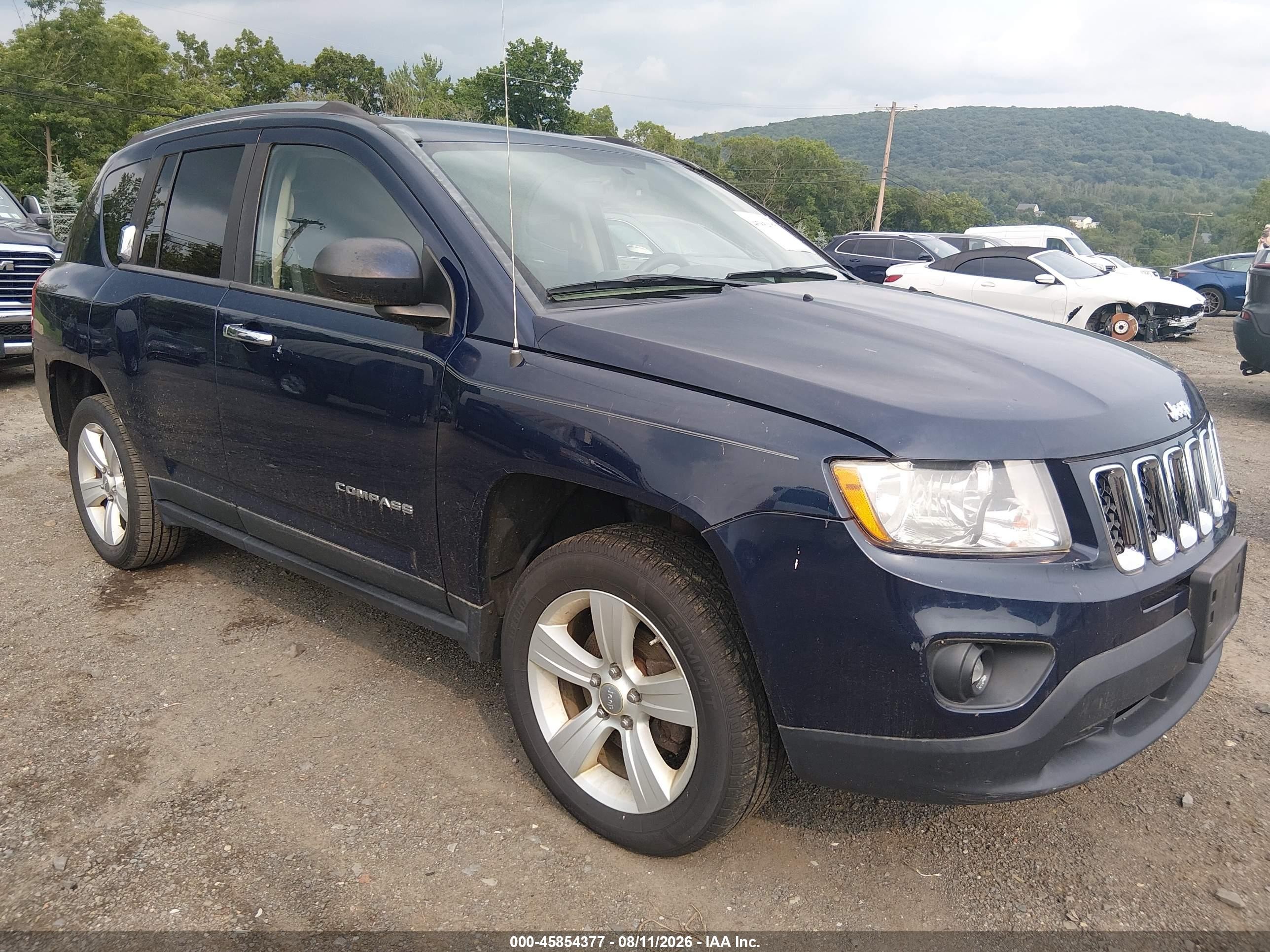 2012 Jeep Compass Sport Синий vin: 1C4NJDBB9CD578099