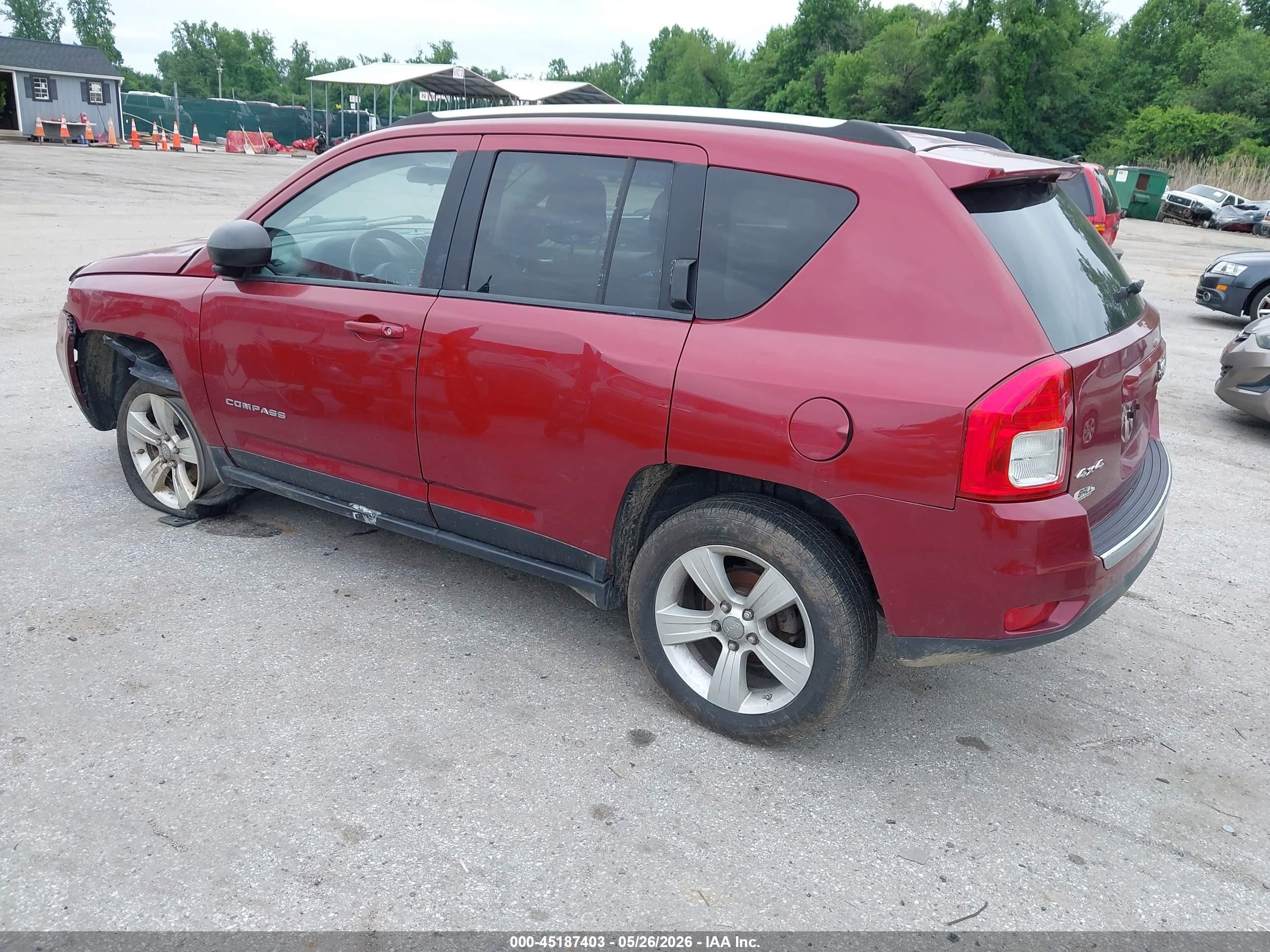 2012 Jeep Compass Sport Красный vin: 1C4NJDBB9CD683547