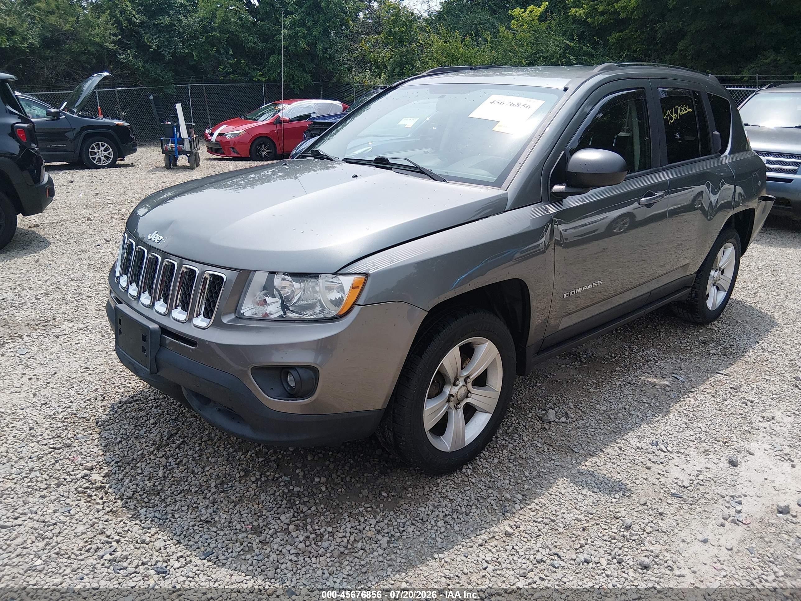 2013 Jeep Compass Sport Gray vin: 1C4NJDBB9DD210524