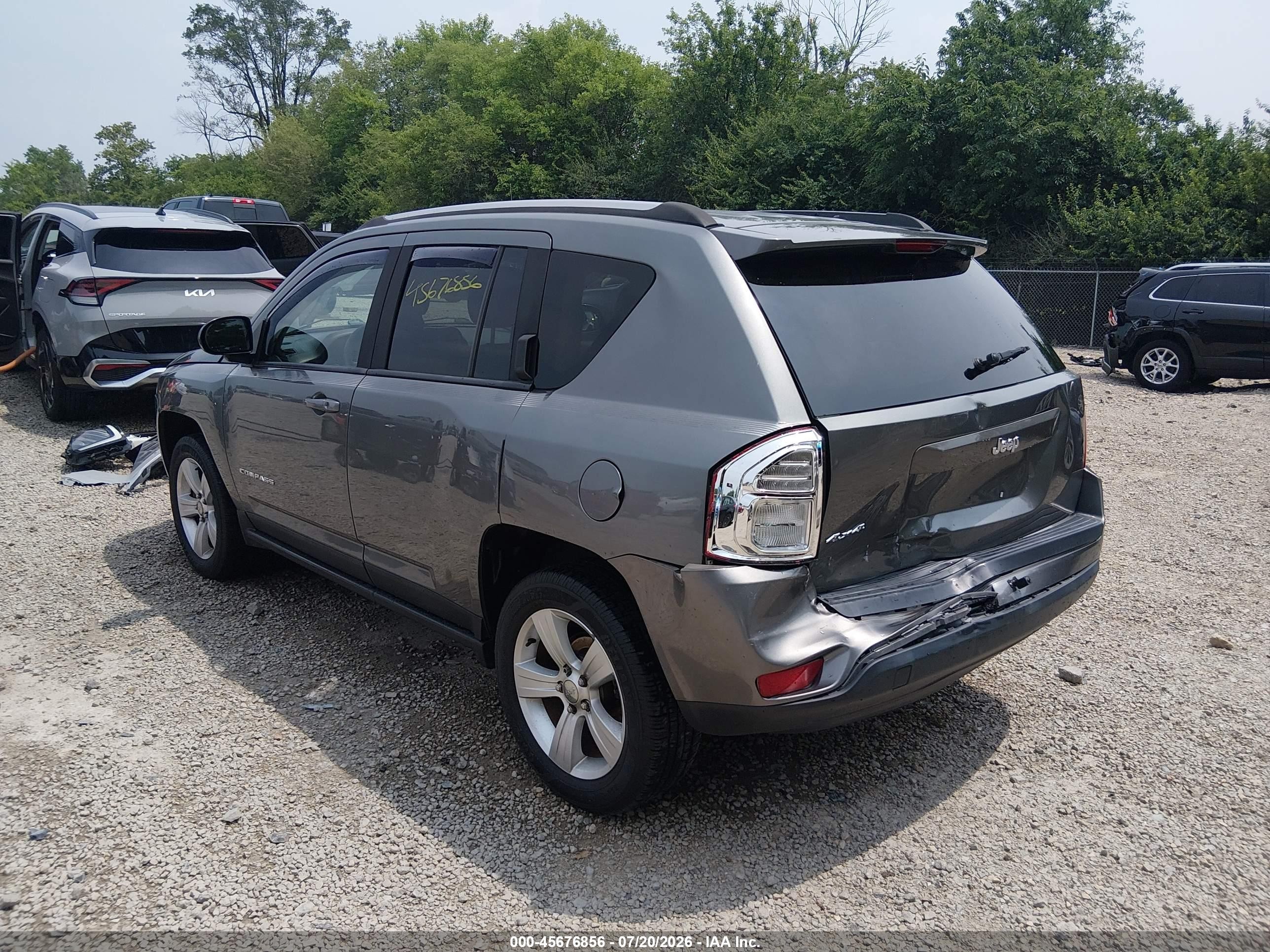 2013 Jeep Compass Sport Gray vin: 1C4NJDBB9DD210524