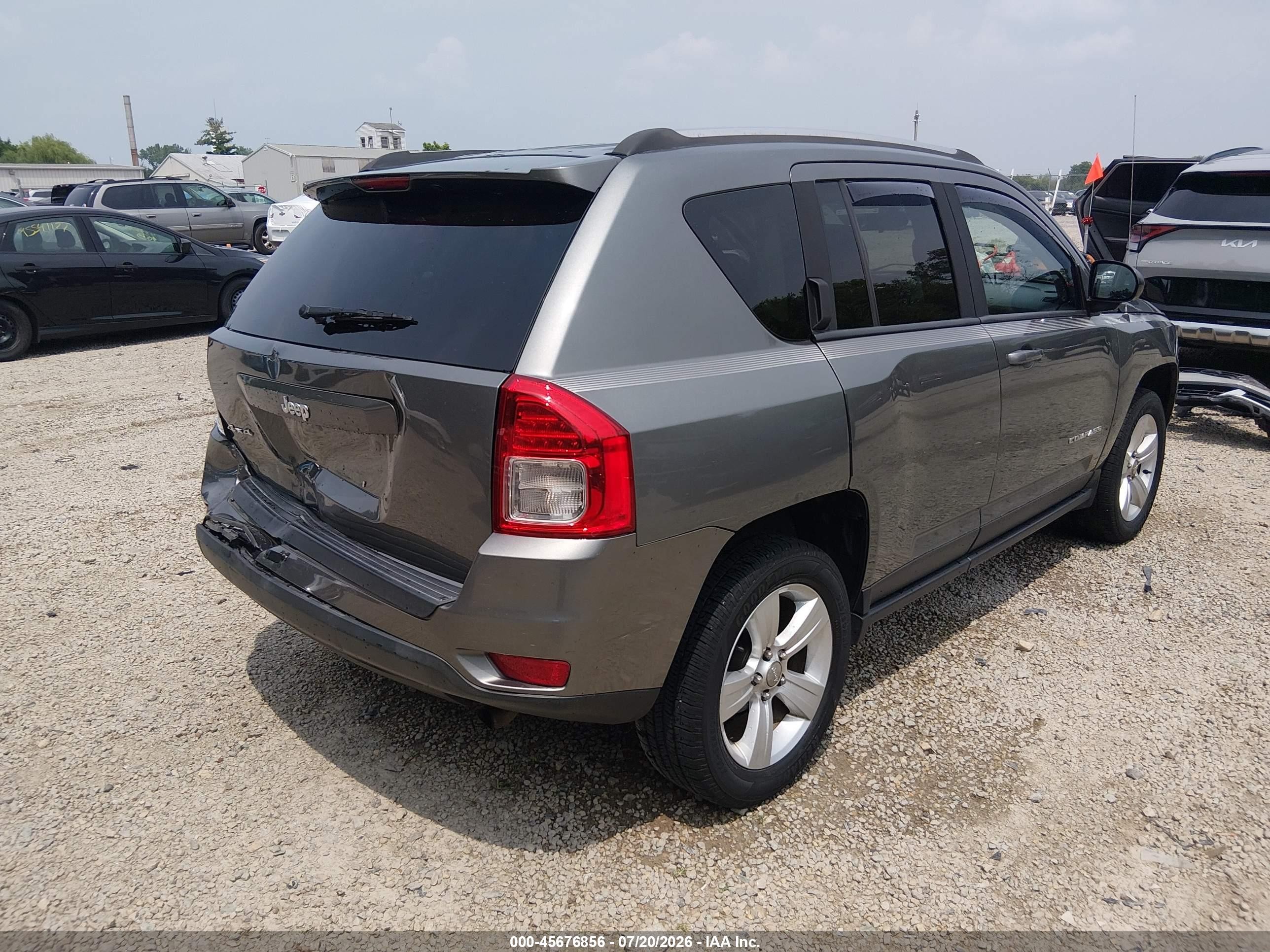 2013 Jeep Compass Sport Gray vin: 1C4NJDBB9DD210524