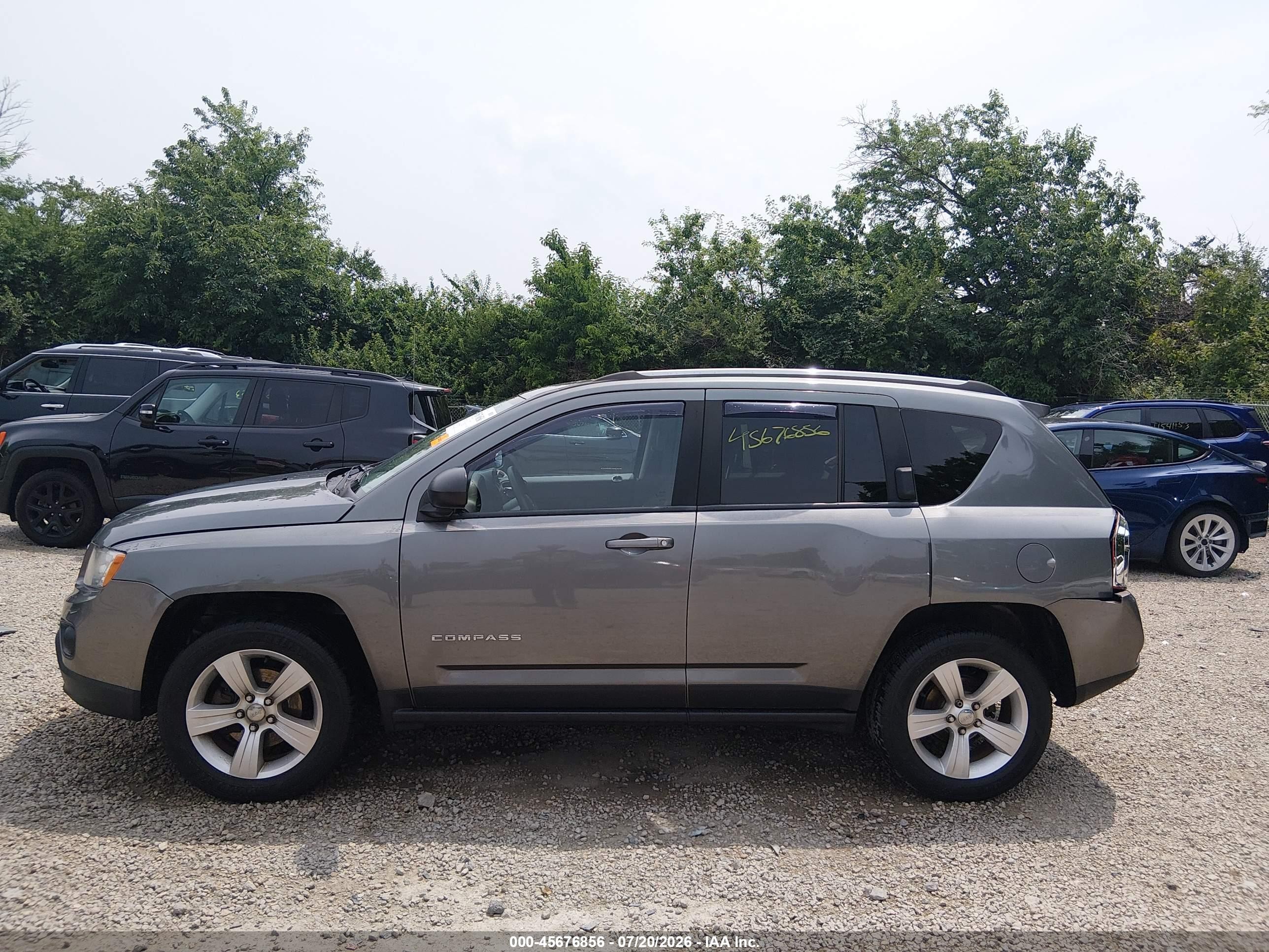 2013 Jeep Compass Sport Gray vin: 1C4NJDBB9DD210524