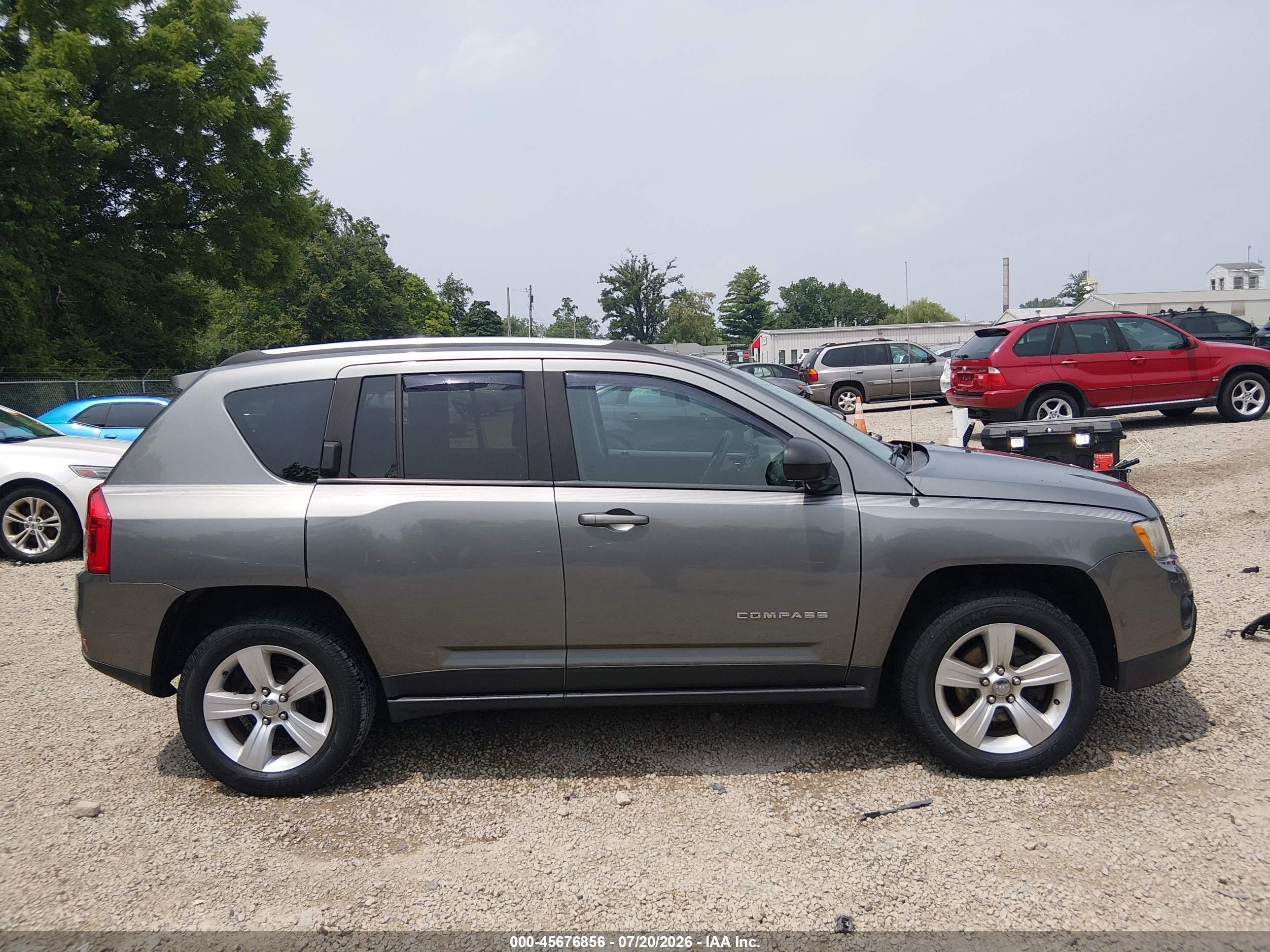 2013 Jeep Compass Sport Gray vin: 1C4NJDBB9DD210524