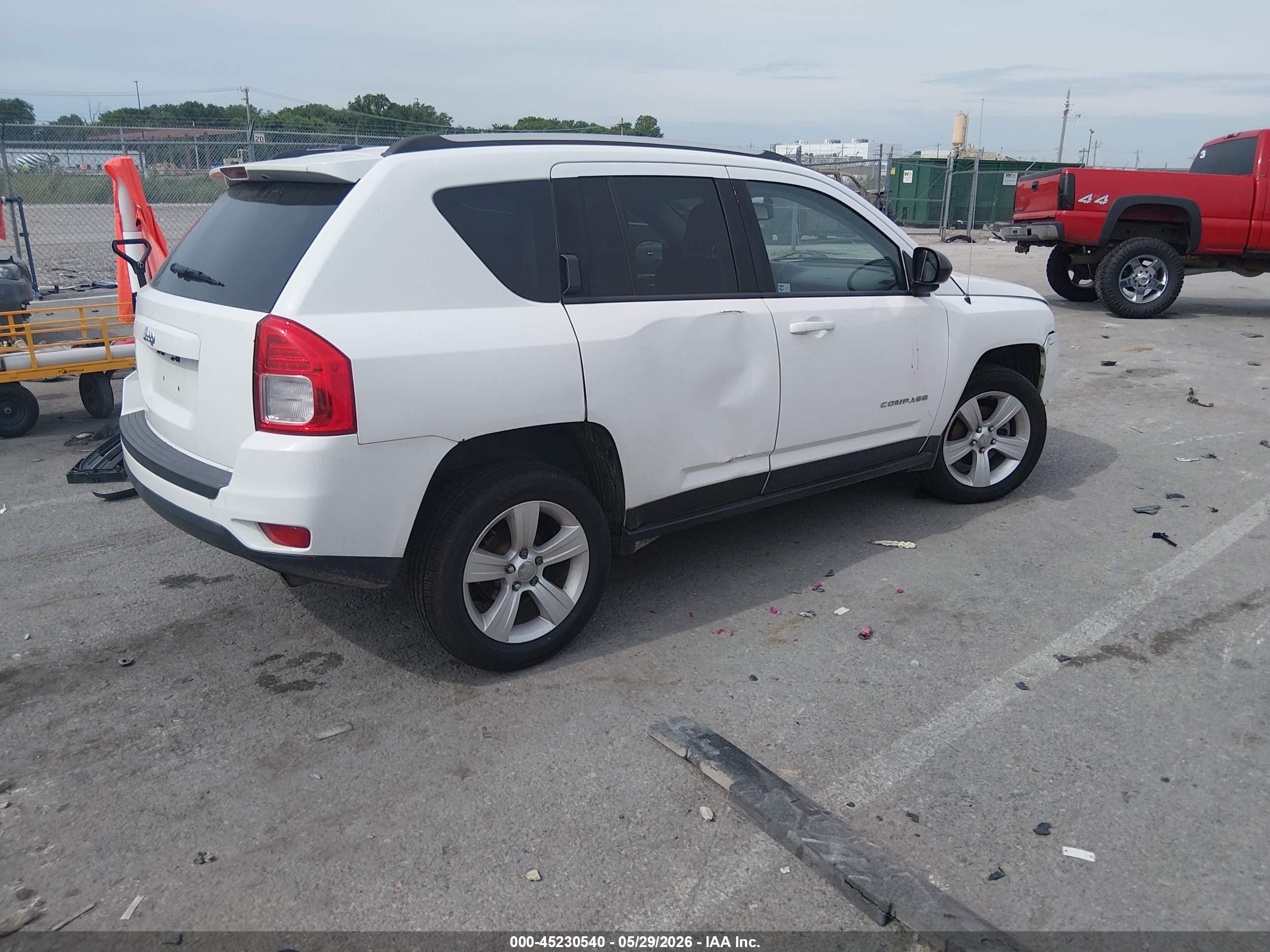 2013 Jeep Compass Sport Белый vin: 1C4NJDBB9DD231762