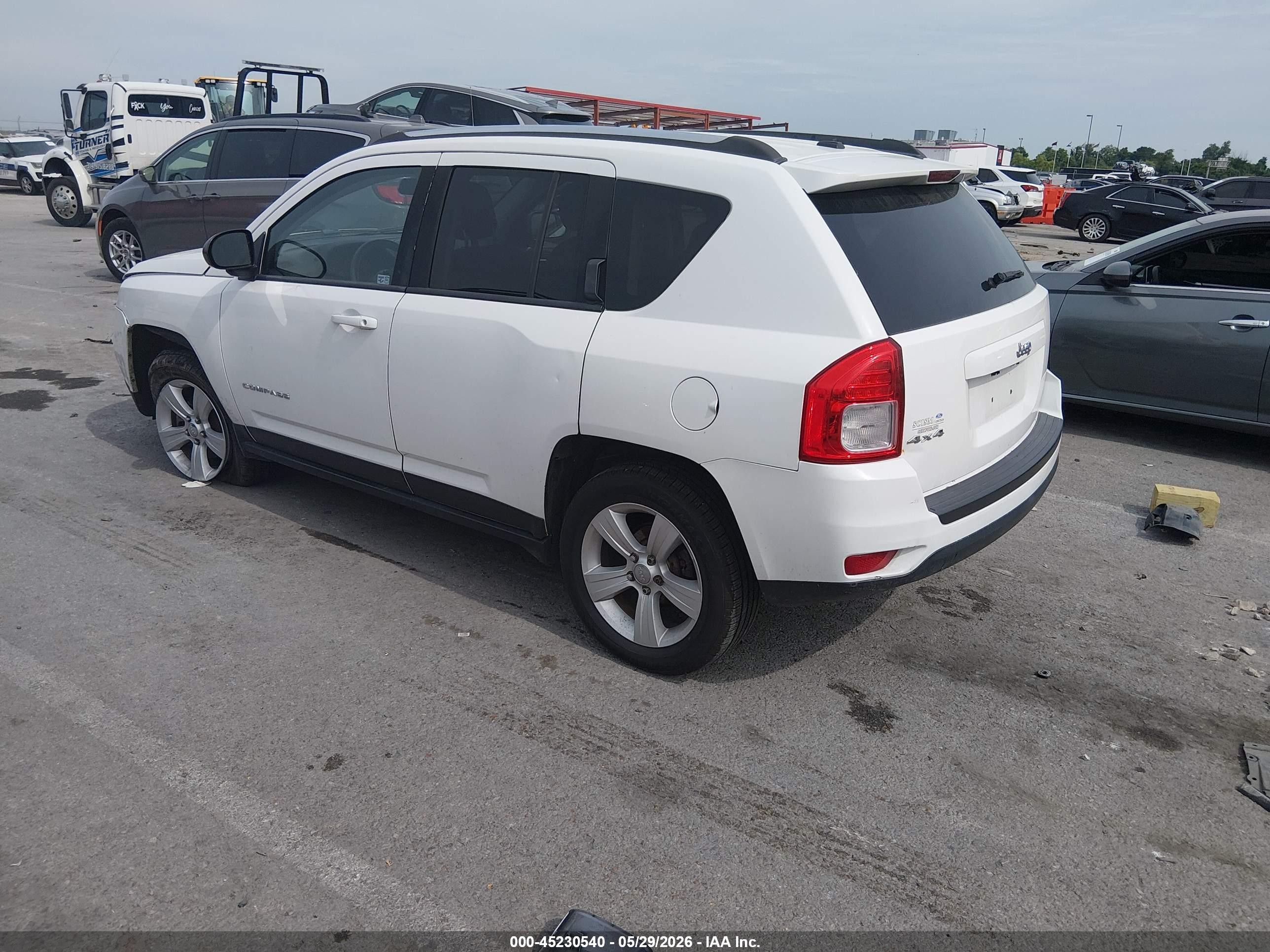 2013 Jeep Compass Sport Белый vin: 1C4NJDBB9DD231762