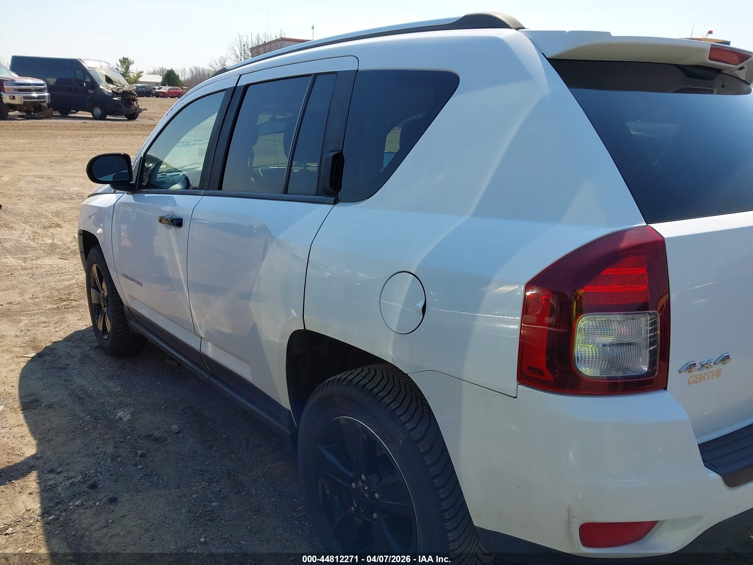 2014 Jeep Compass Sport Белый vin: 1C4NJDBB9ED539919