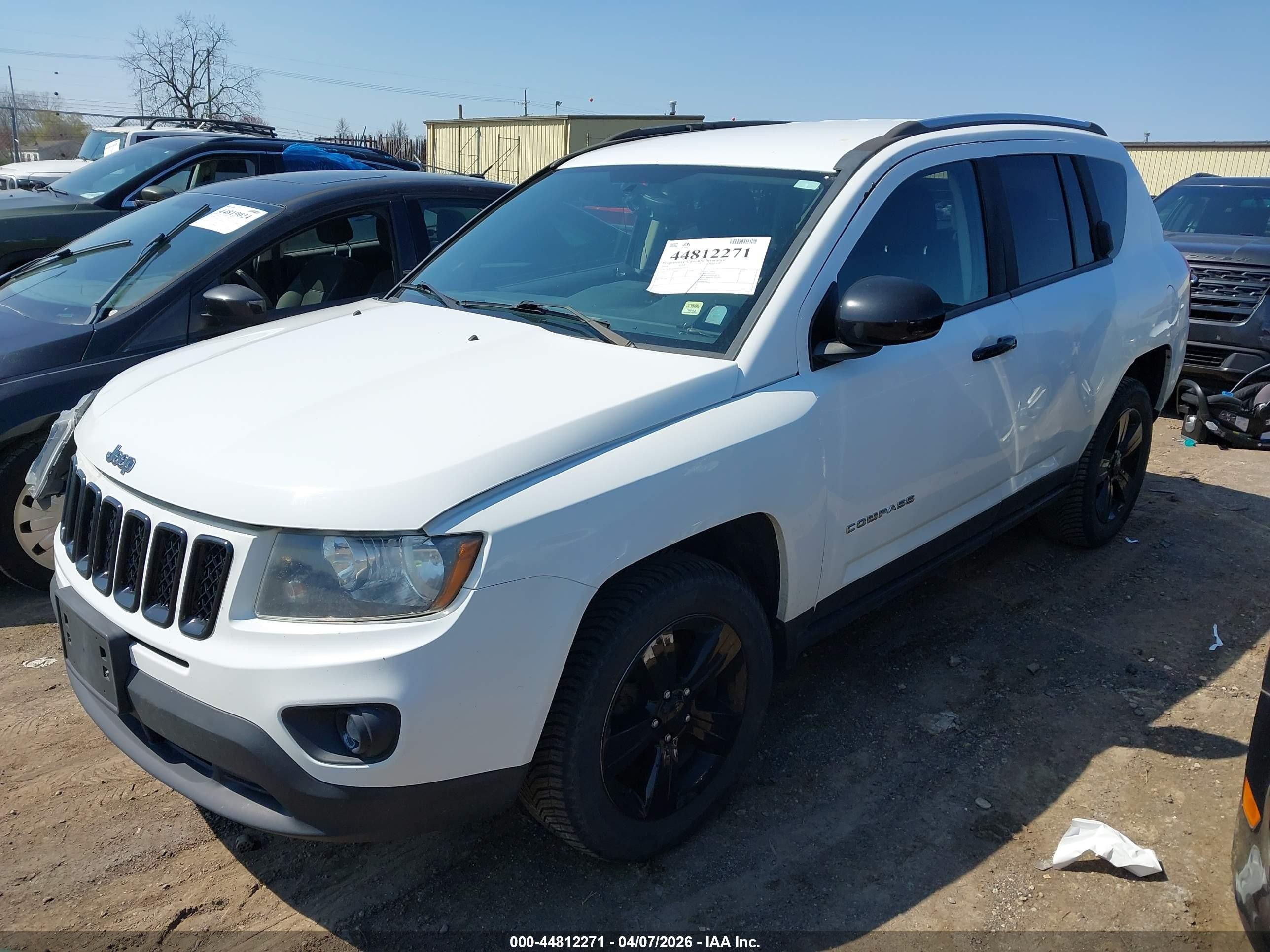 2014 Jeep Compass Sport Белый vin: 1C4NJDBB9ED539919