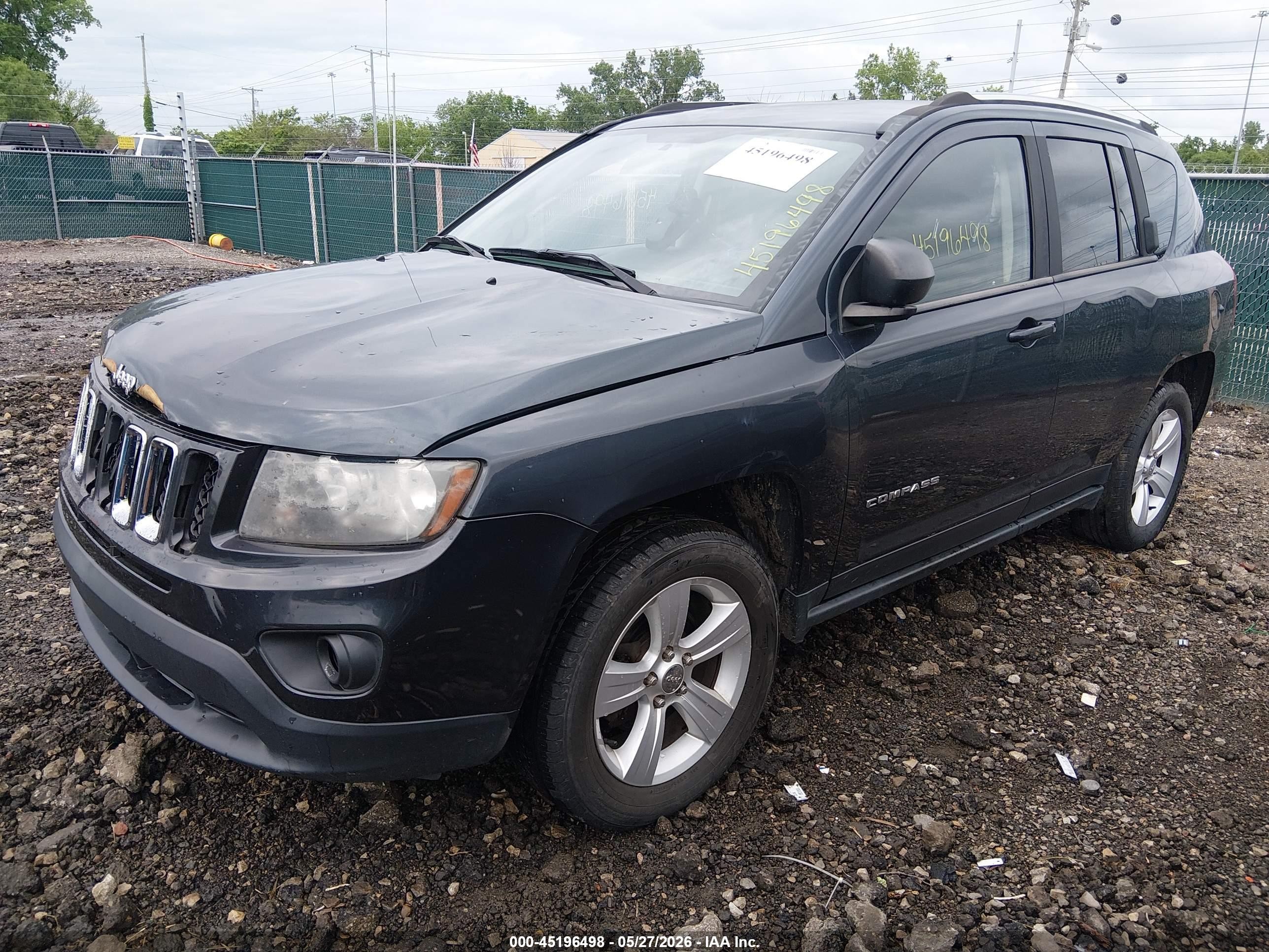 2014 Jeep Compass Sport Gray vin: 1C4NJDBB9ED574458