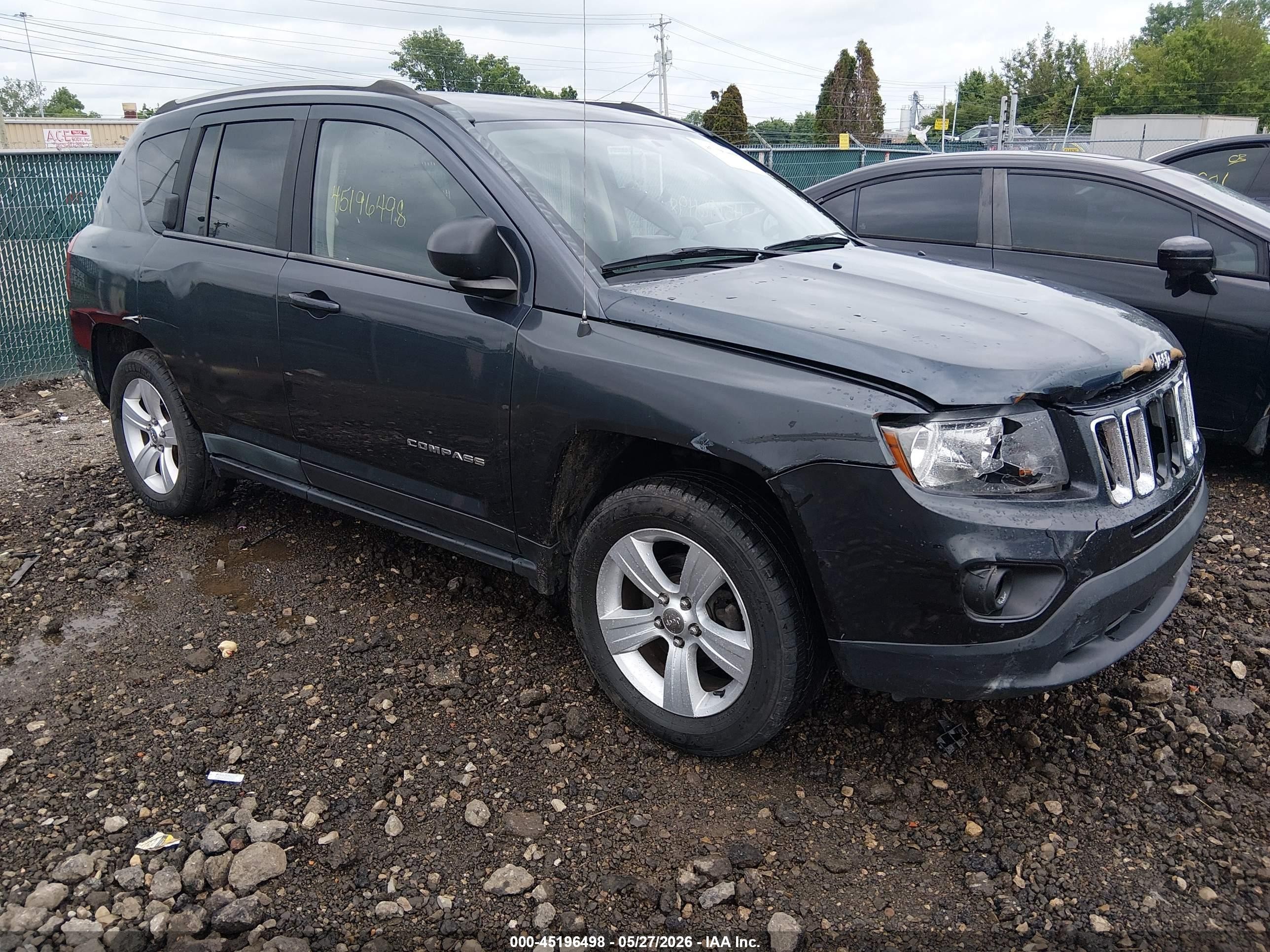 2014 Jeep Compass Sport Gray vin: 1C4NJDBB9ED574458